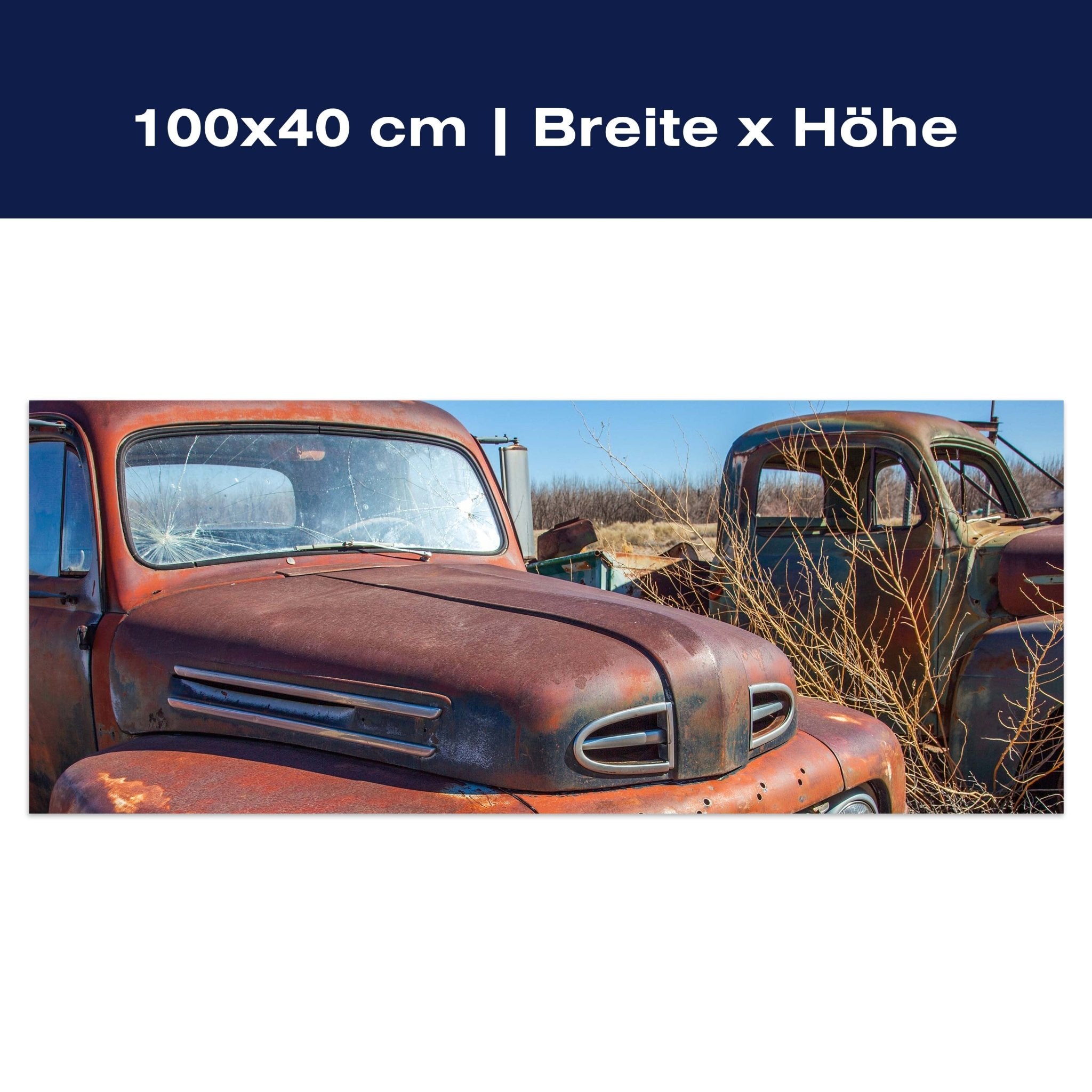 Leinwandbild Roter Picup M0406 Leinwandbild Roter Picup M0406