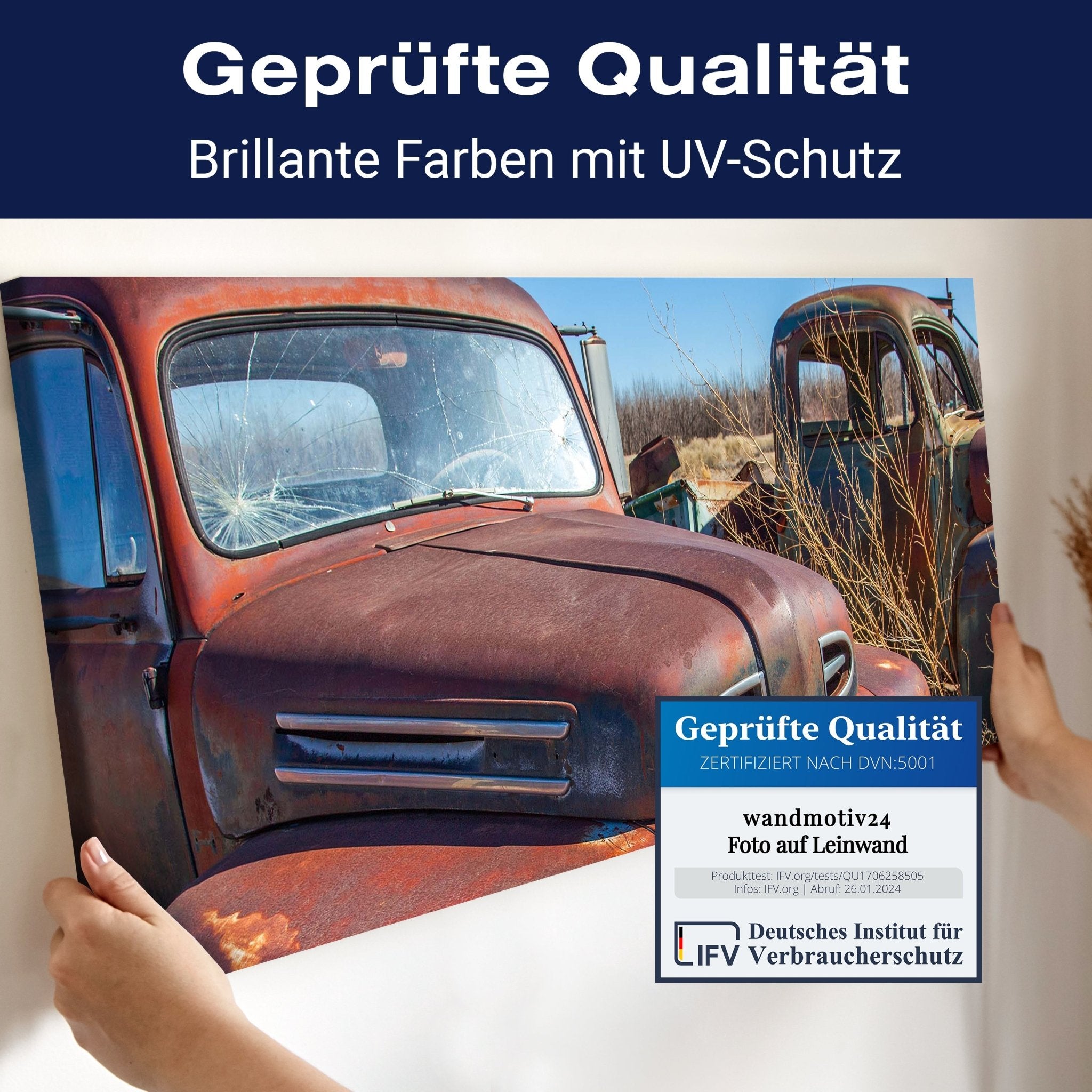 Leinwandbild Roter Picup M0406 kaufen - Bild 4 Leinwandbild Roter Picup M0406 kaufen - Bild 4