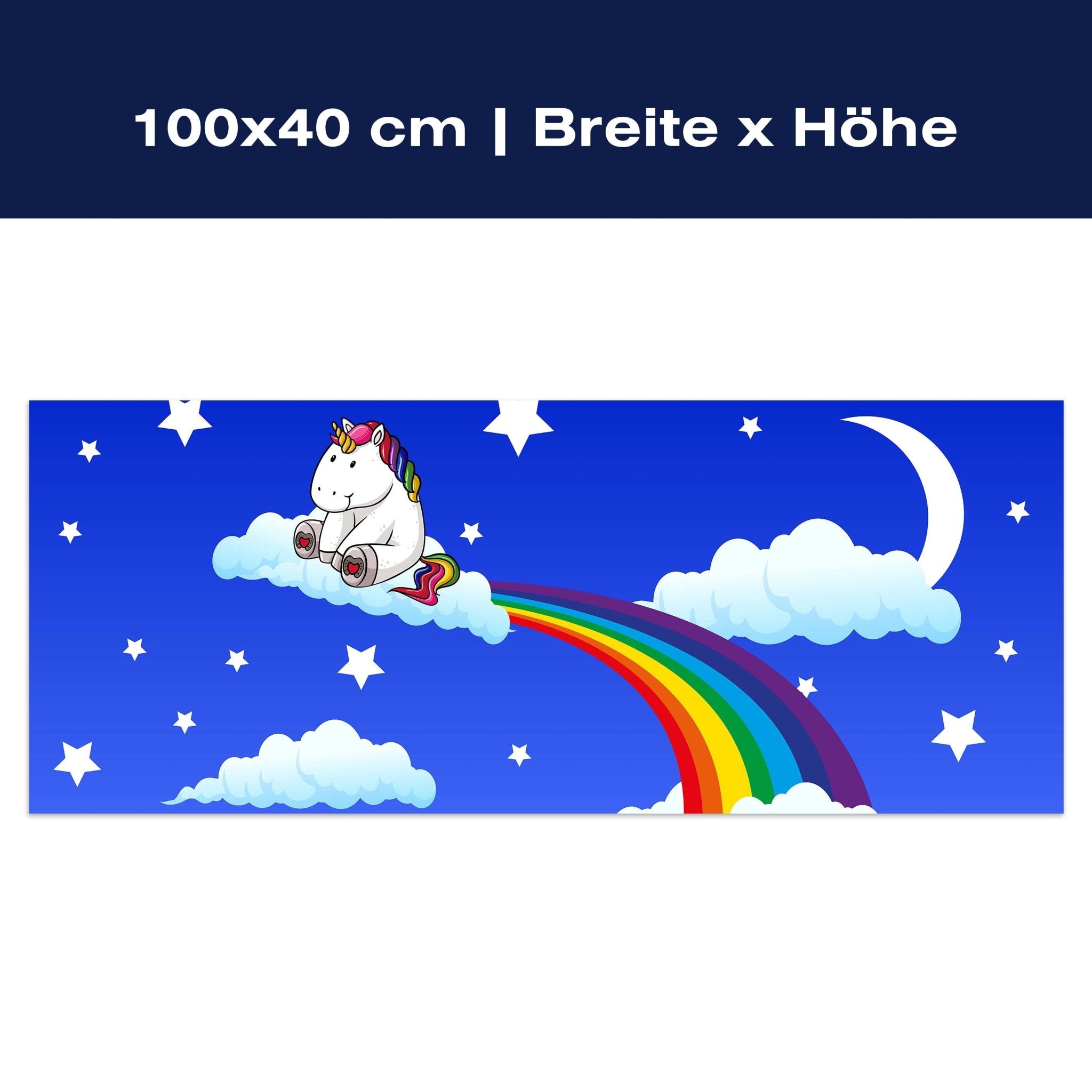 Leinwandbild Regenbogen-Einhorn M0434 Leinwandbild Regenbogen-Einhorn M0434