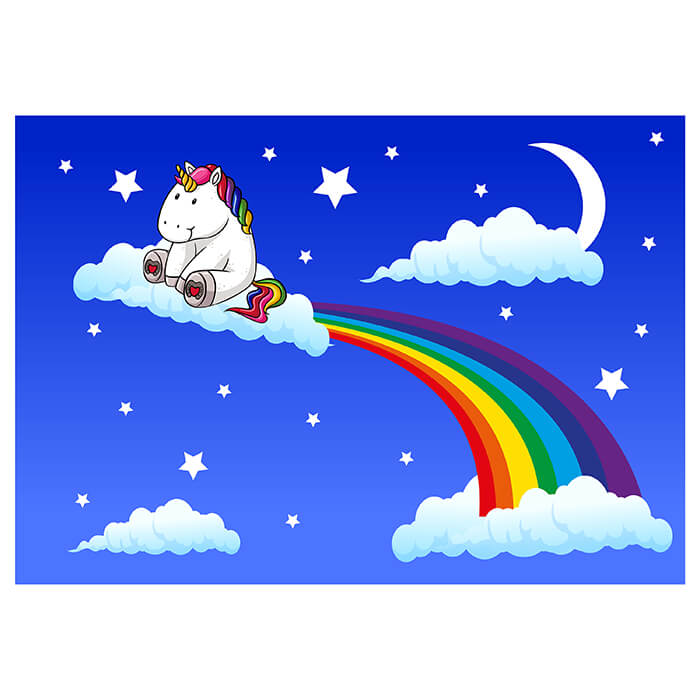 Fototapete Kinderzimmer Regenbogen-Einhorn M0434 - Bild 2 Fototapete Kinderzimmer Regenbogen-Einhorn M0434 - Bild 2