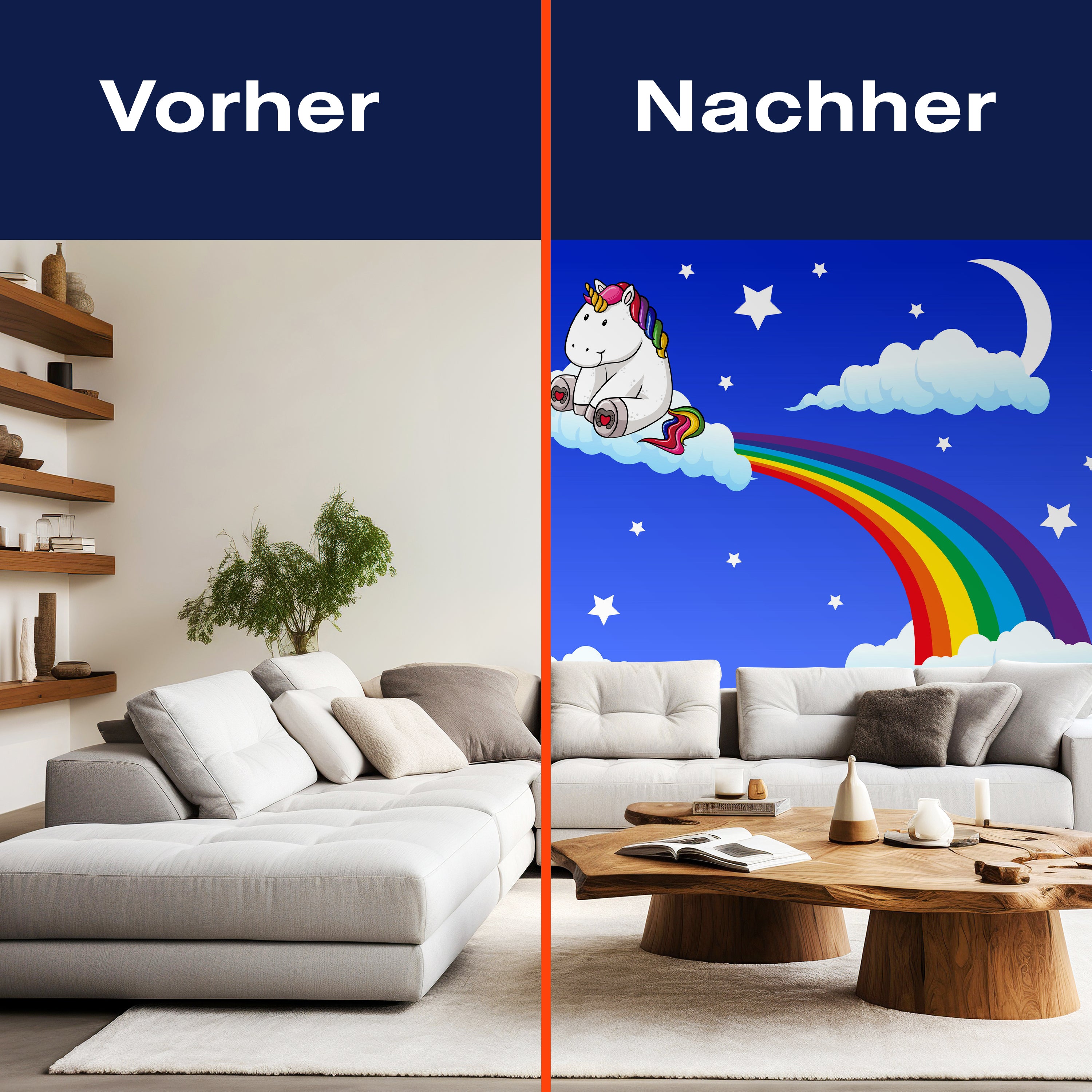 Fototapete Kinderzimmer Regenbogen-Einhorn M0434 - Bild 9 Fototapete Kinderzimmer Regenbogen-Einhorn M0434 - Bild 9