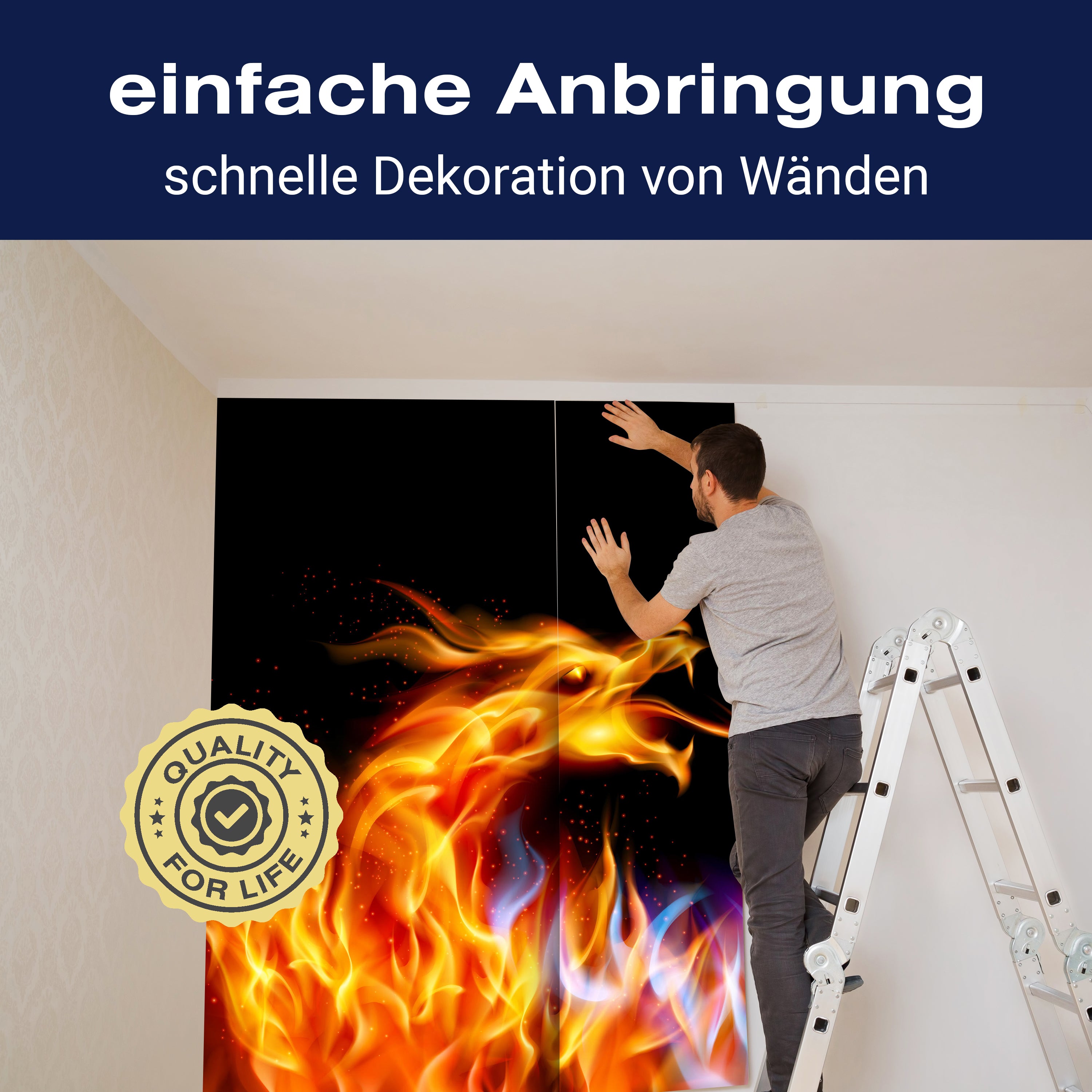 Fototapete Kinderzimmer Feuerdrachen M0440 - Bild 3 Fototapete Kinderzimmer Feuerdrachen M0440 - Bild 3