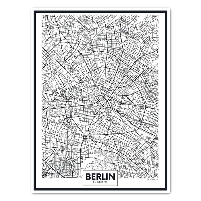 Leinwandbild Stadt Karte, Hochformat M0454 kaufen - Bild 1 Leinwandbild Stadt Karte, Hochformat M0454 kaufen - Bild 1