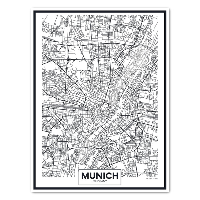 Leinwandbild Stadt Karte, Hochformat M0456 kaufen - Bild 1