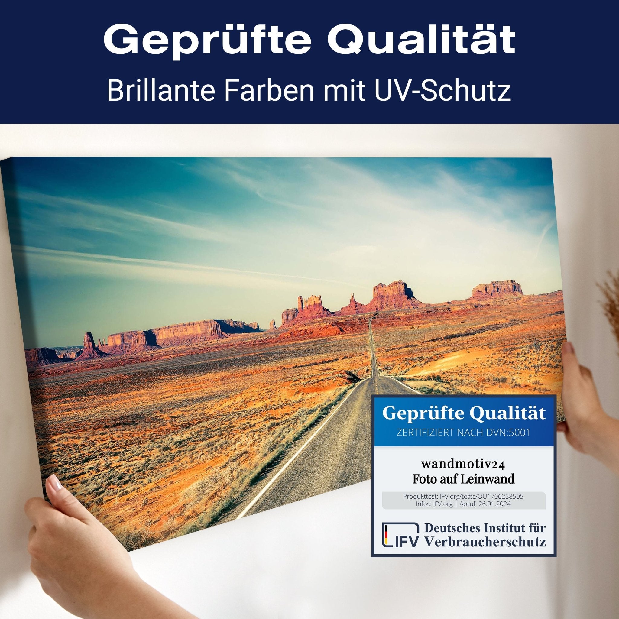 Leinwandbild Highway Monument Valley M0457 kaufen - Bild 4 Leinwandbild Highway Monument Valley M0457 kaufen - Bild 4