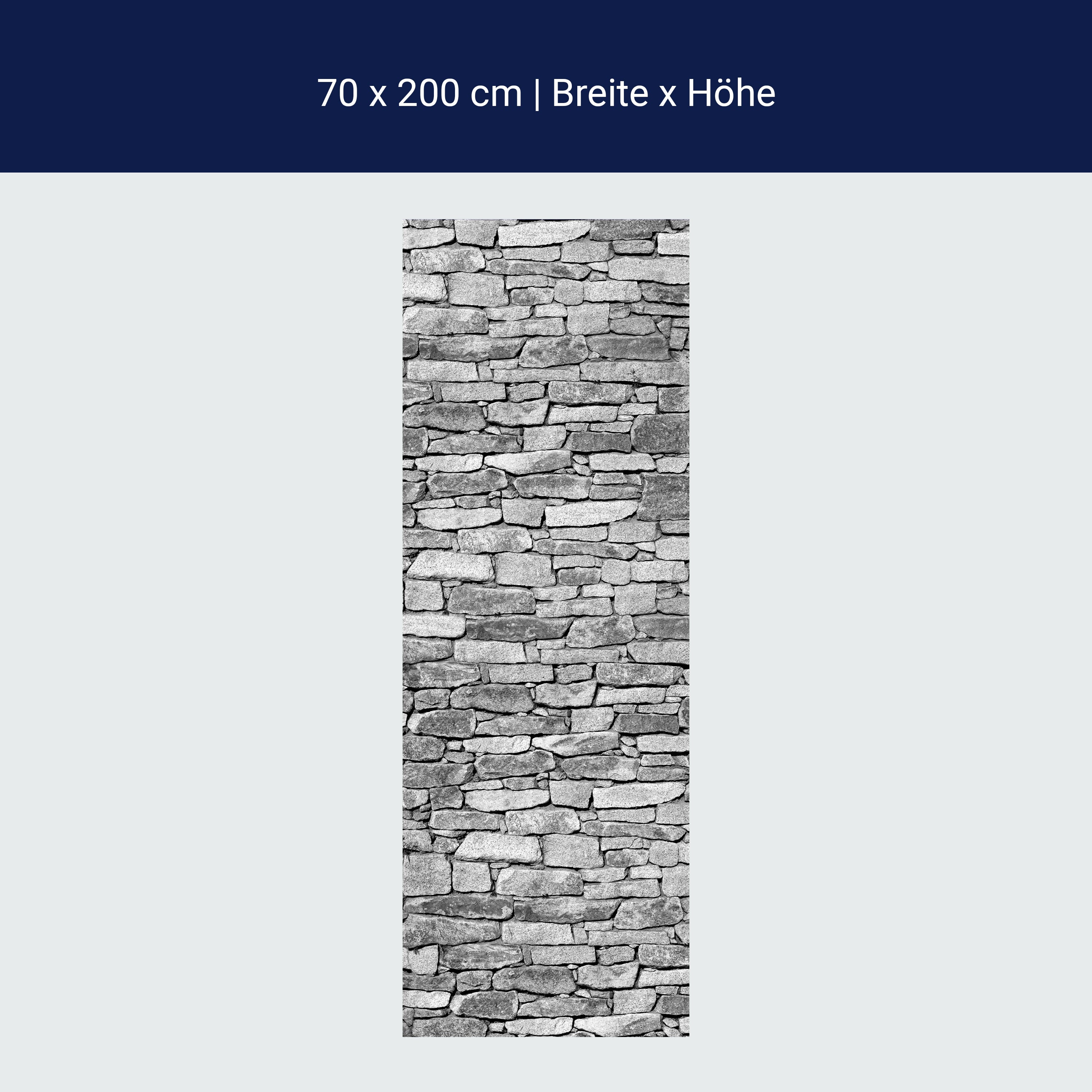 Türtapete Natursteinmauer Grau M0472 Türtapete Natursteinmauer Grau M0472