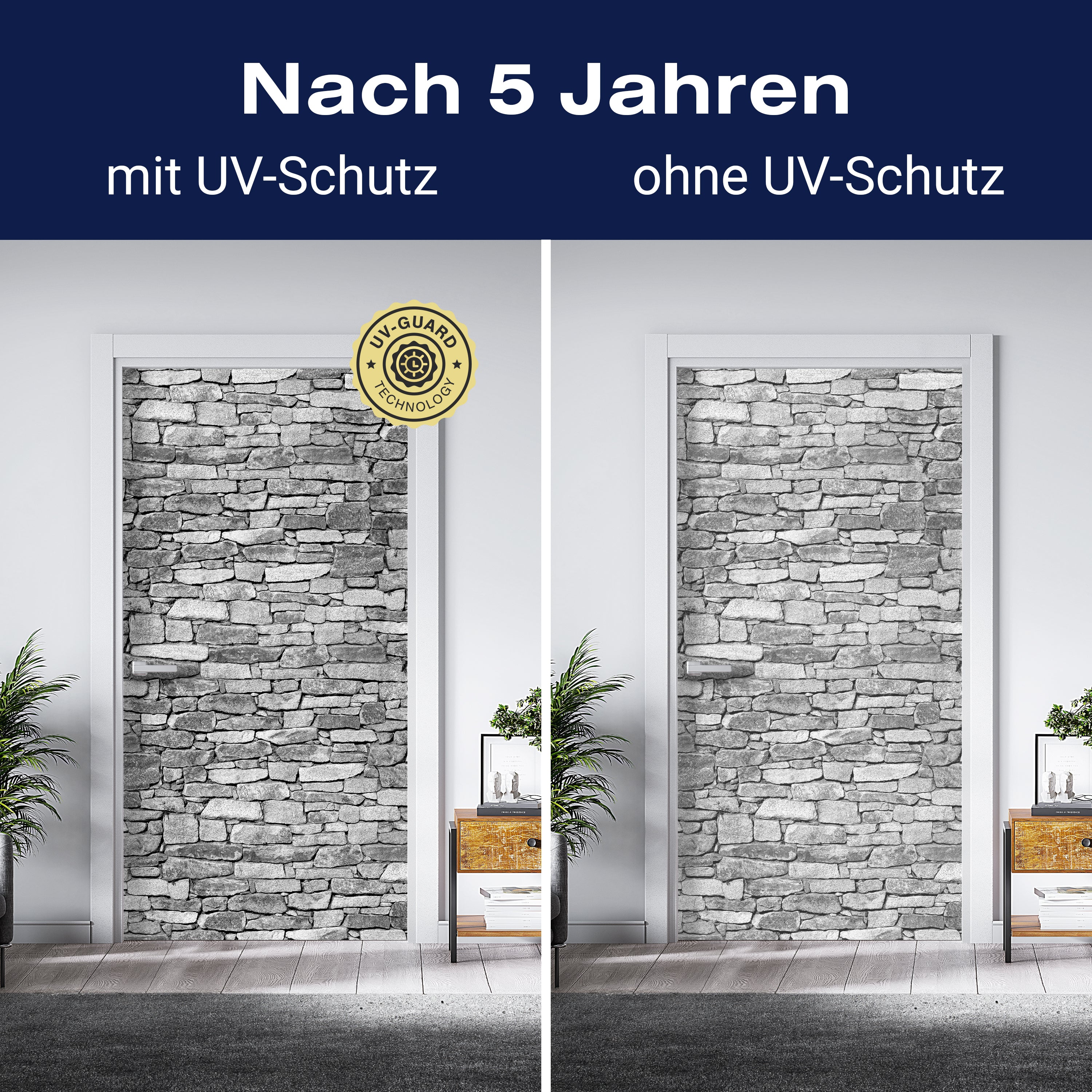 Türtapete Natursteinmauer Grau M0472 - Bild 4 Türtapete Natursteinmauer Grau M0472 - Bild 4