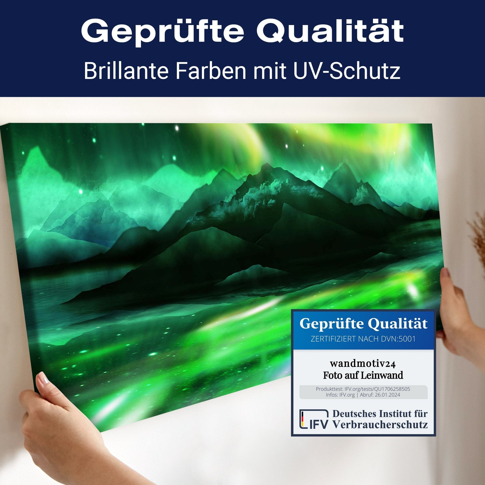 Leinwandbild Grünes Nordlicht M0475 kaufen - Bild 4 Leinwandbild Grünes Nordlicht M0475 kaufen - Bild 4