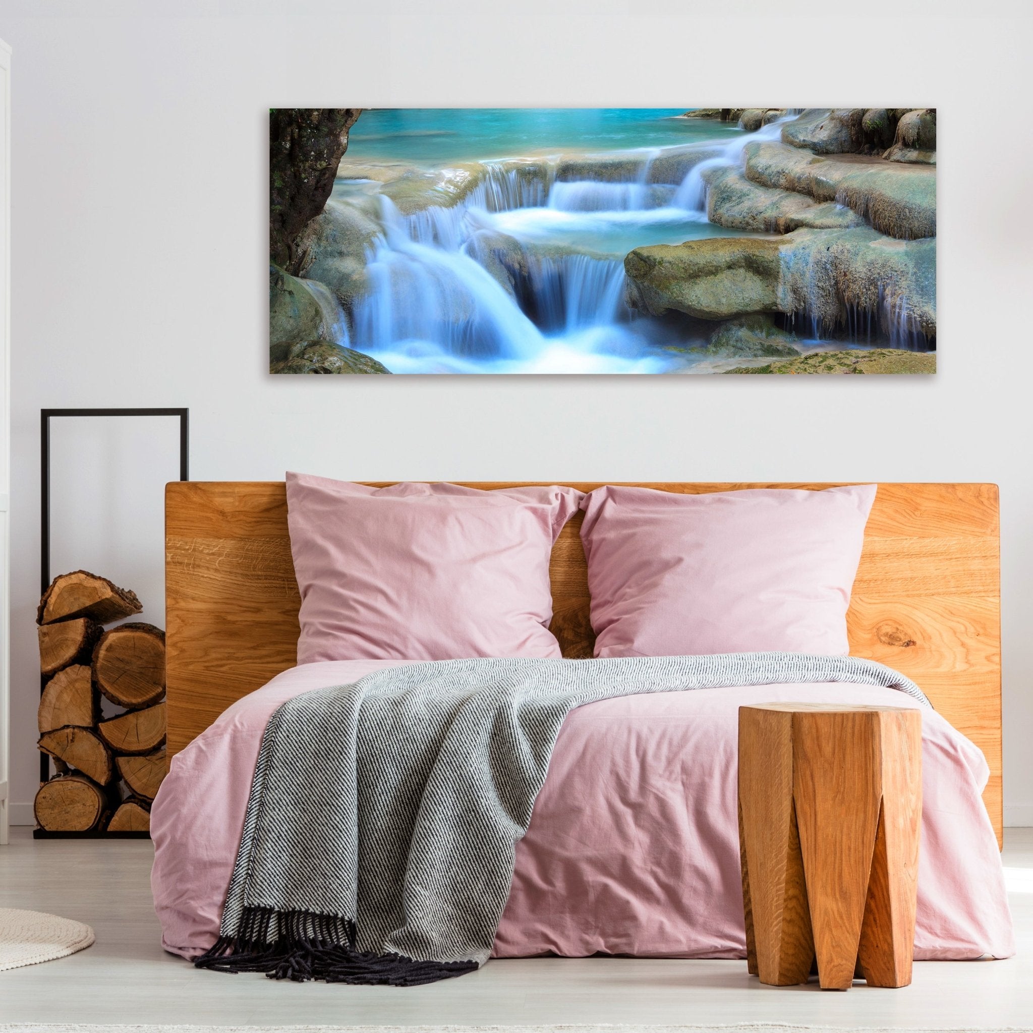 Leinwandbild Wasserfall im Wald M0485 kaufen - Bild 3