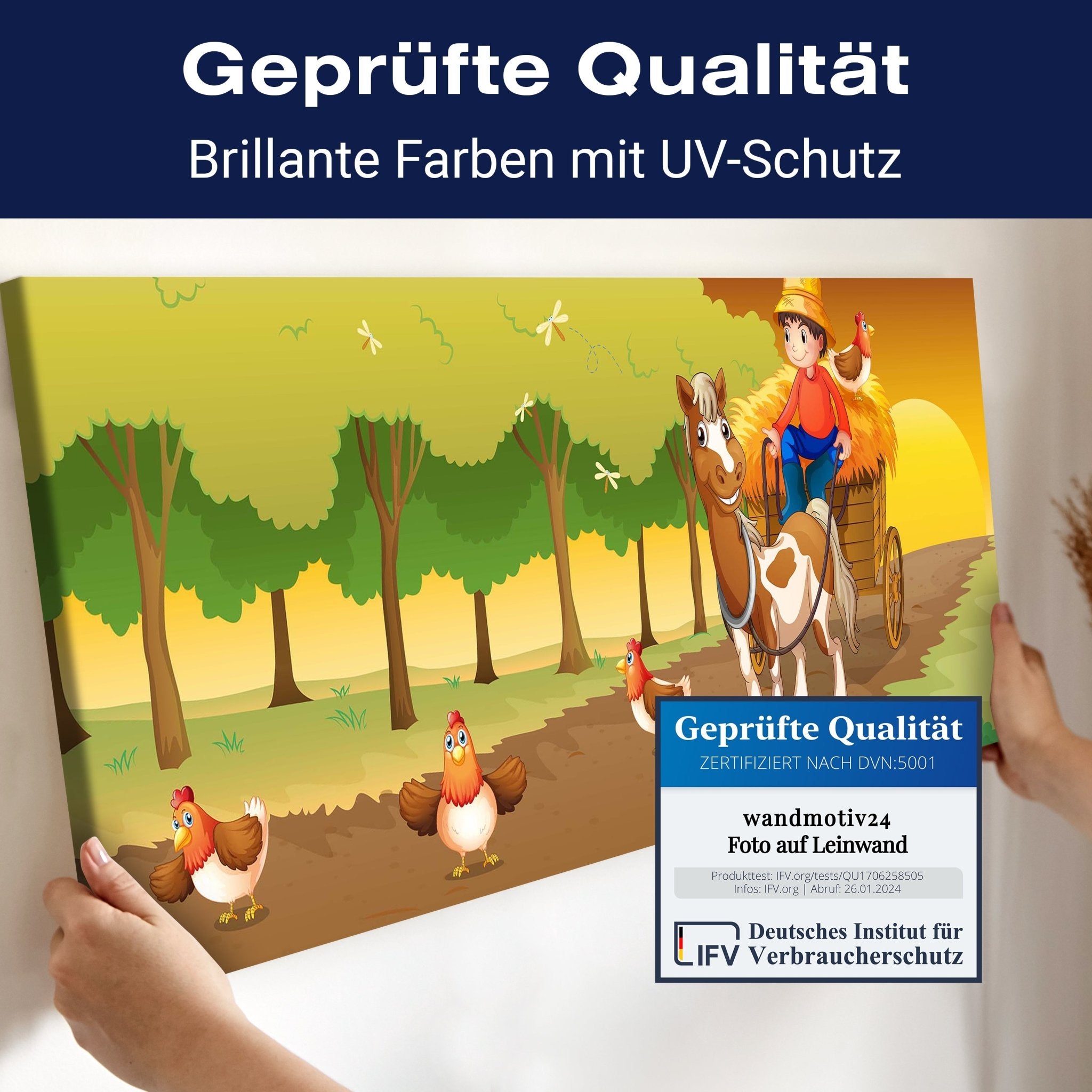 Leinwandbild Farmer mit Pferdekutsche M0499 kaufen - Bild 4 Leinwandbild Farmer mit Pferdekutsche M0499 kaufen - Bild 4