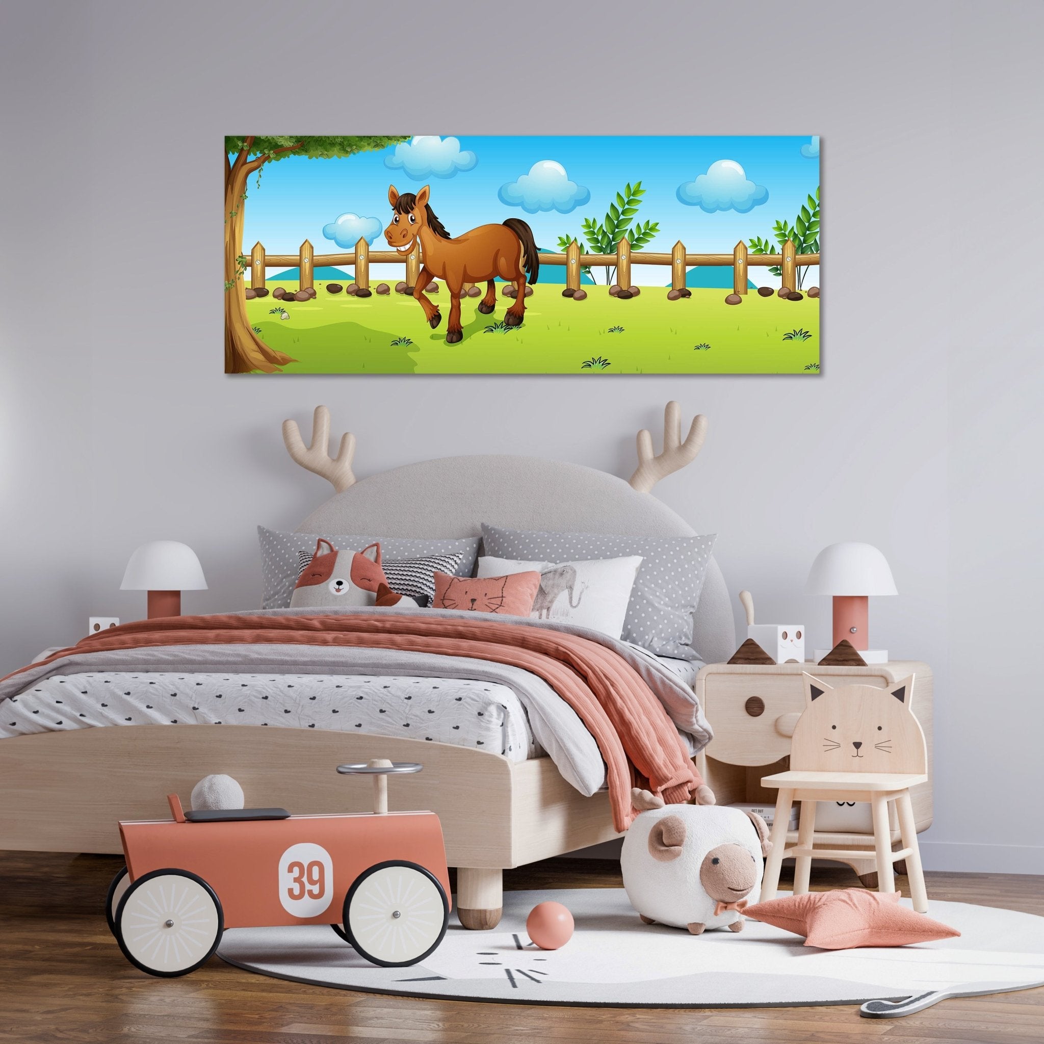 Leinwandbild Pferde auf der Wiese M0500 kaufen - Bild 2
