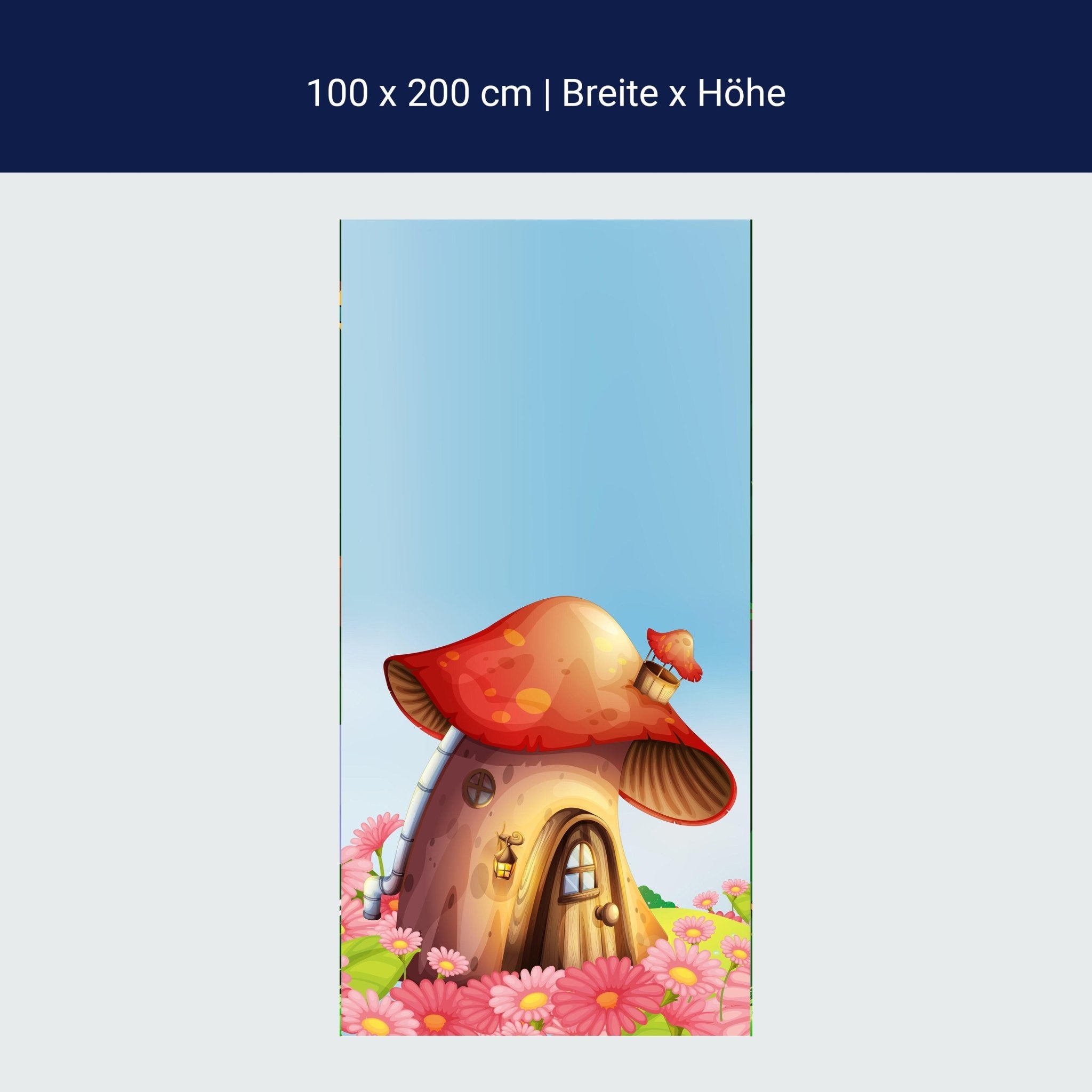 Türtapete Pilz auf der Blumenwiese M0502 Türtapete Pilz auf der Blumenwiese M0502