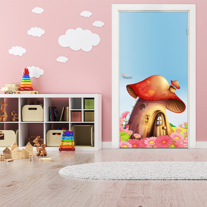 Türtapete Pilz auf der Blumenwiese M0502 - Bild 1 Türtapete Pilz auf der Blumenwiese M0502 - Bild 1