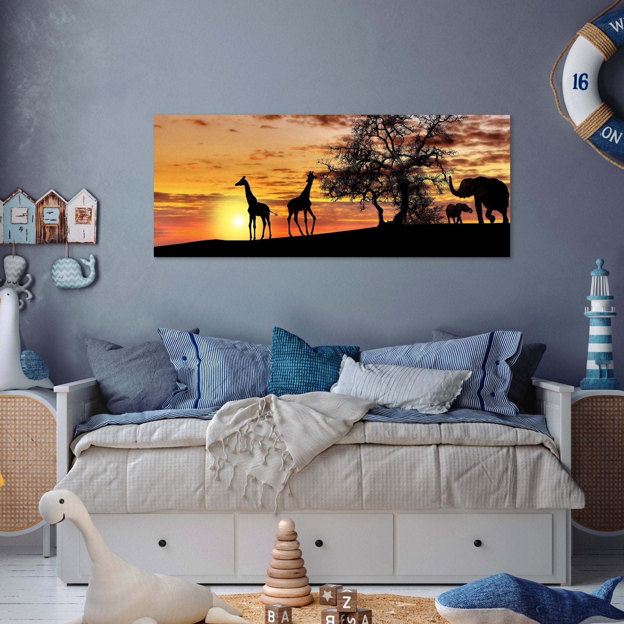 Leinwandbild Tiere im Abendrot M0518 kaufen - Bild 3 Leinwandbild Tiere im Abendrot M0518 kaufen - Bild 3