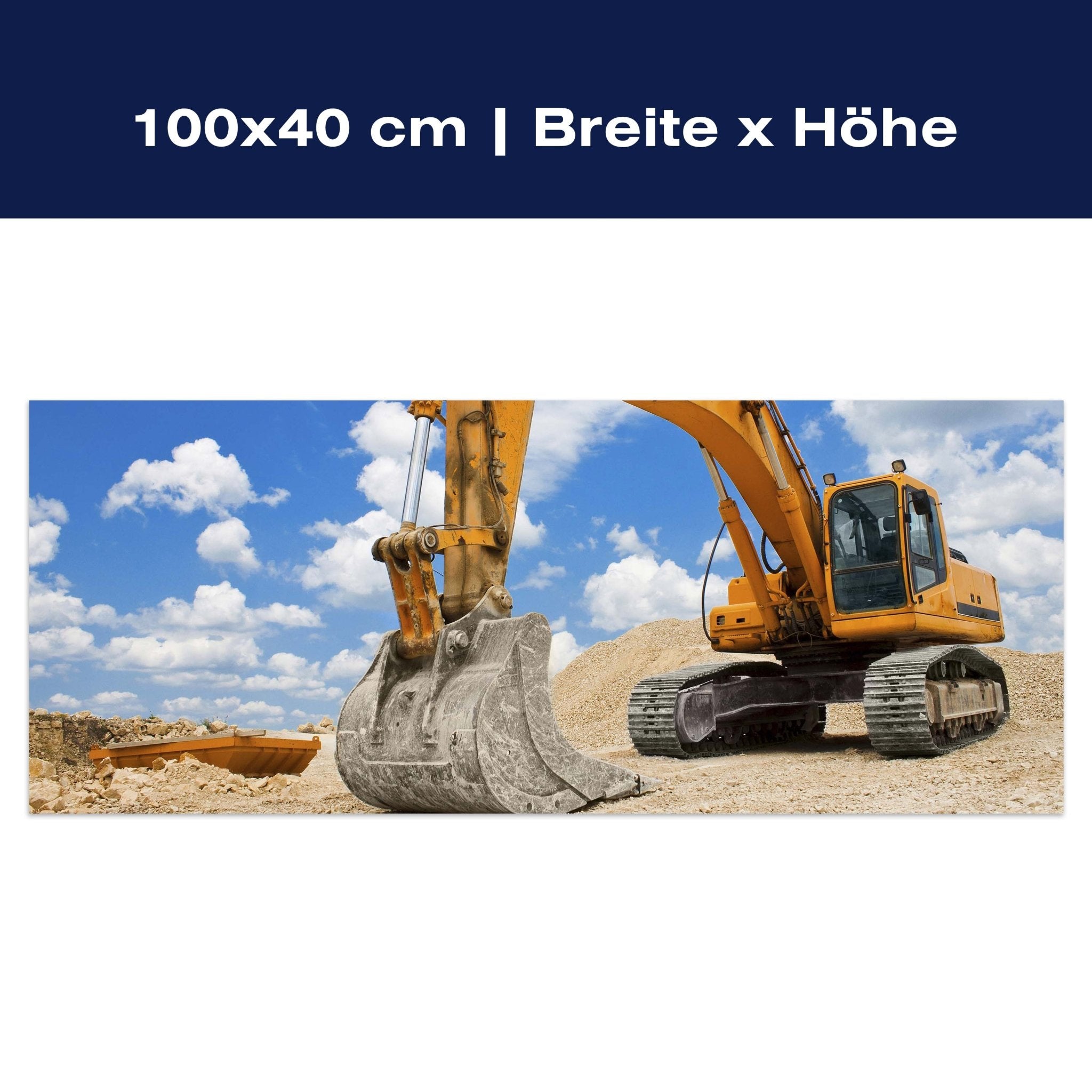 Leinwandbild Bagger M0520 Leinwandbild Bagger M0520