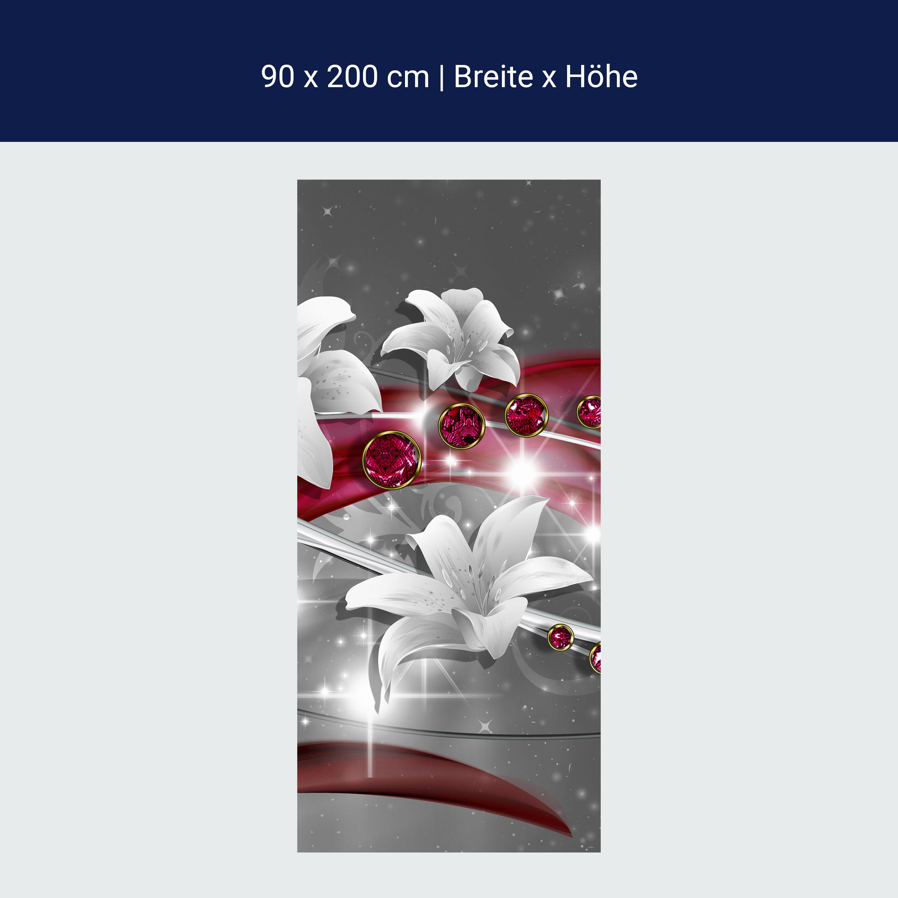 Türtapete Abstrakt Diamant Lilie M0530 Türtapete Abstrakt Diamant Lilie M0530