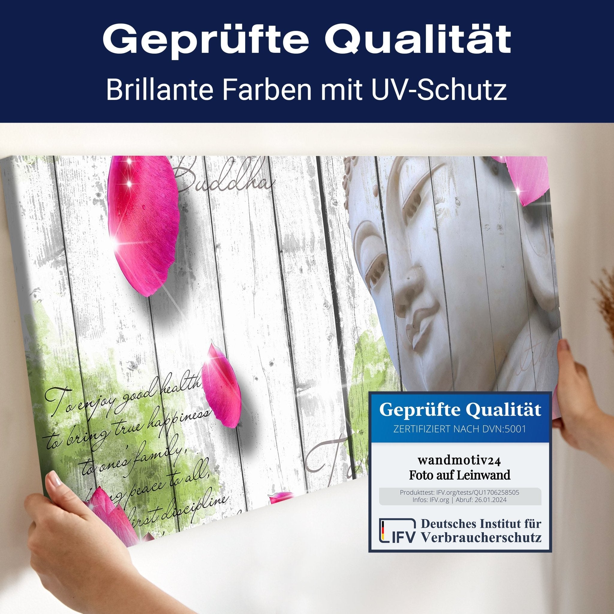 Leinwandbild Holz Blüten Buddha M0544 kaufen - Bild 4 Leinwandbild Holz Blüten Buddha M0544 kaufen - Bild 4