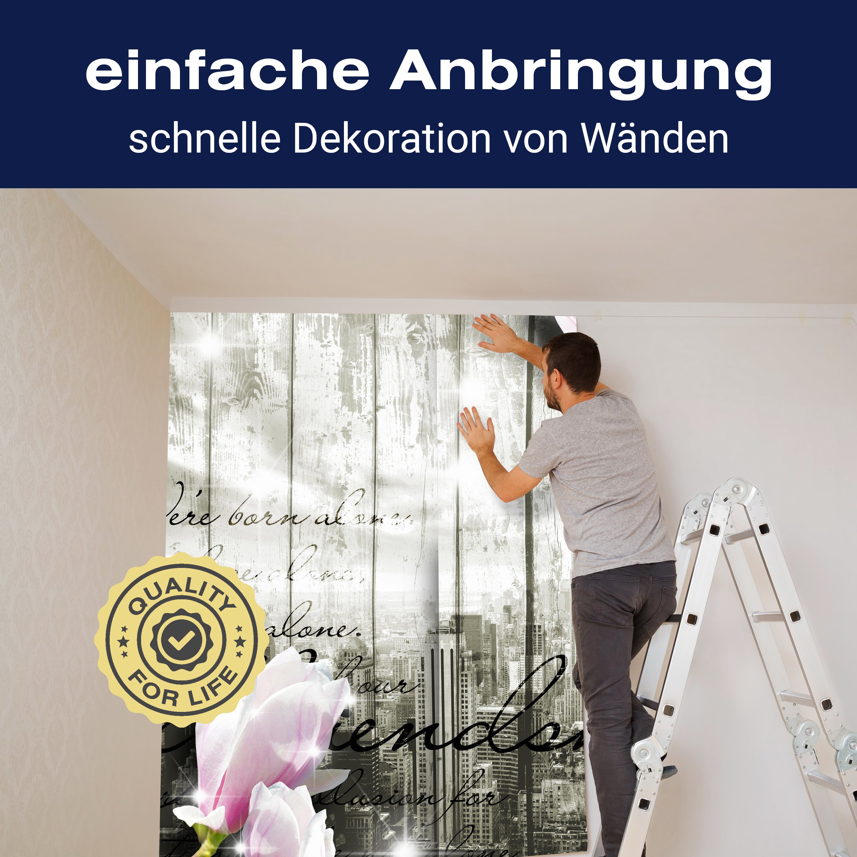 Fototapete Style New York Blüten M0546 - Bild 3 Fototapete Style New York Blüten M0546 - Bild 3