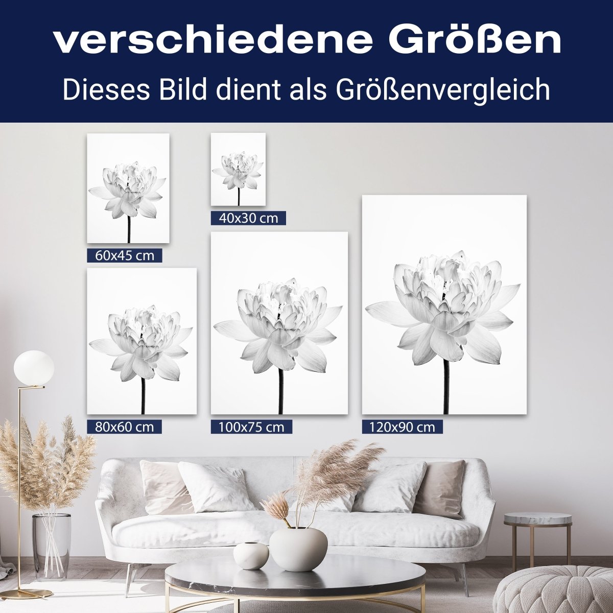 Leinwandbild Schwarz-Weiß, Blumen M0561 kaufen - Bild 8 Leinwandbild Schwarz-Weiß, Blumen M0561 kaufen - Bild 8