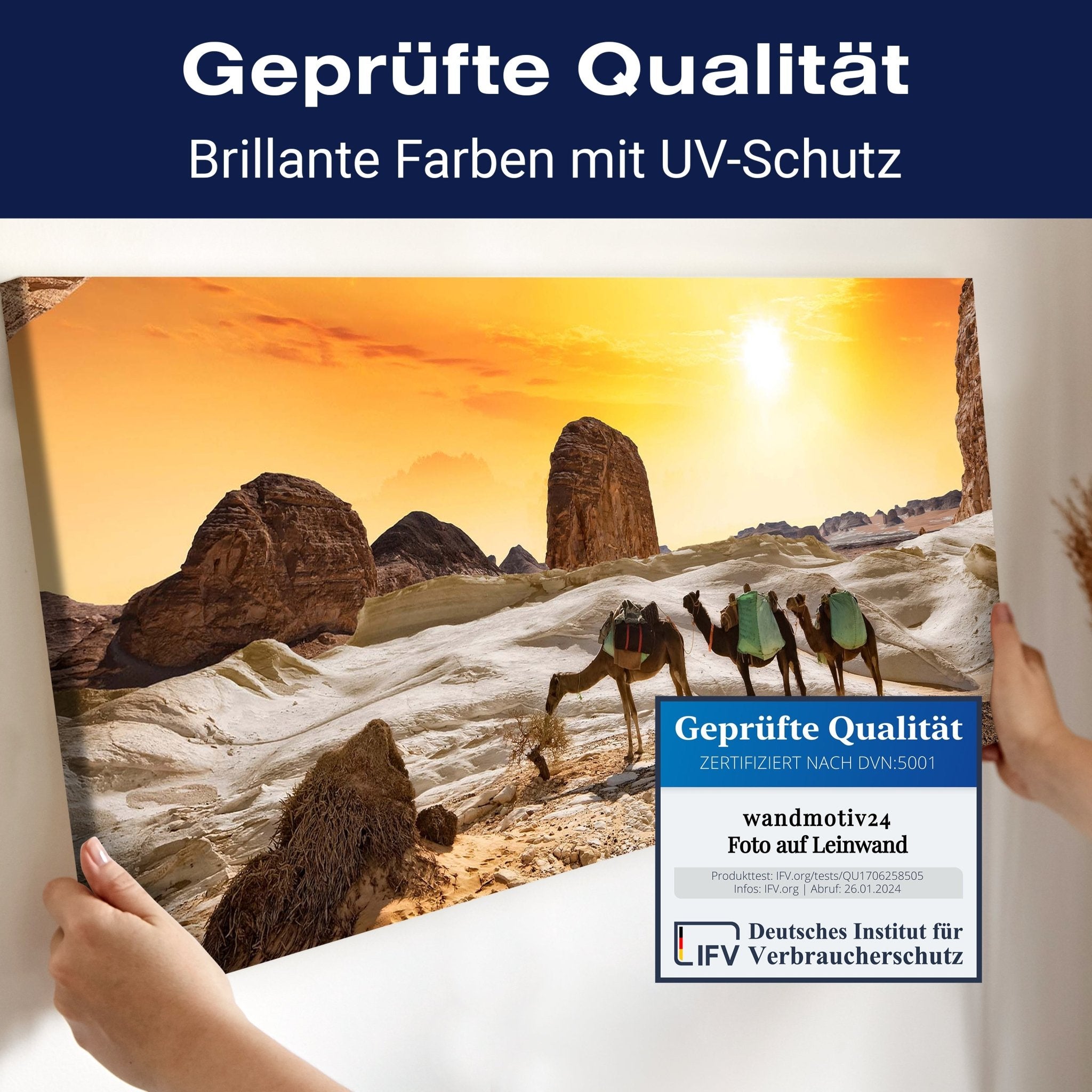 Leinwandbild Kamele in der Wüste M0562 kaufen - Bild 4 Leinwandbild Kamele in der Wüste M0562 kaufen - Bild 4