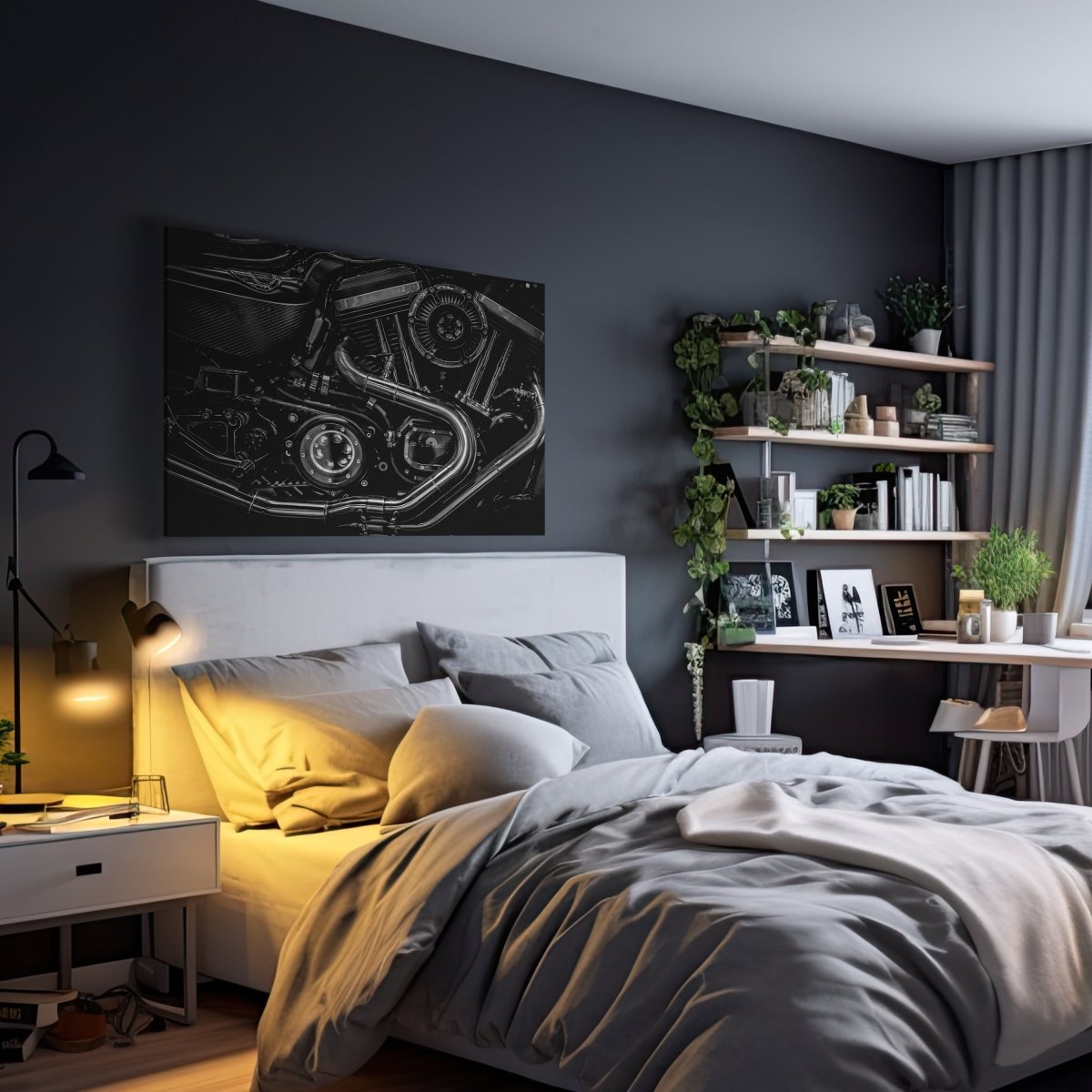 Leinwandbild Schwarz-Weiß, Motorrad M0565 kaufen - Bild 3 Leinwandbild Schwarz-Weiß, Motorrad M0565 kaufen - Bild 3