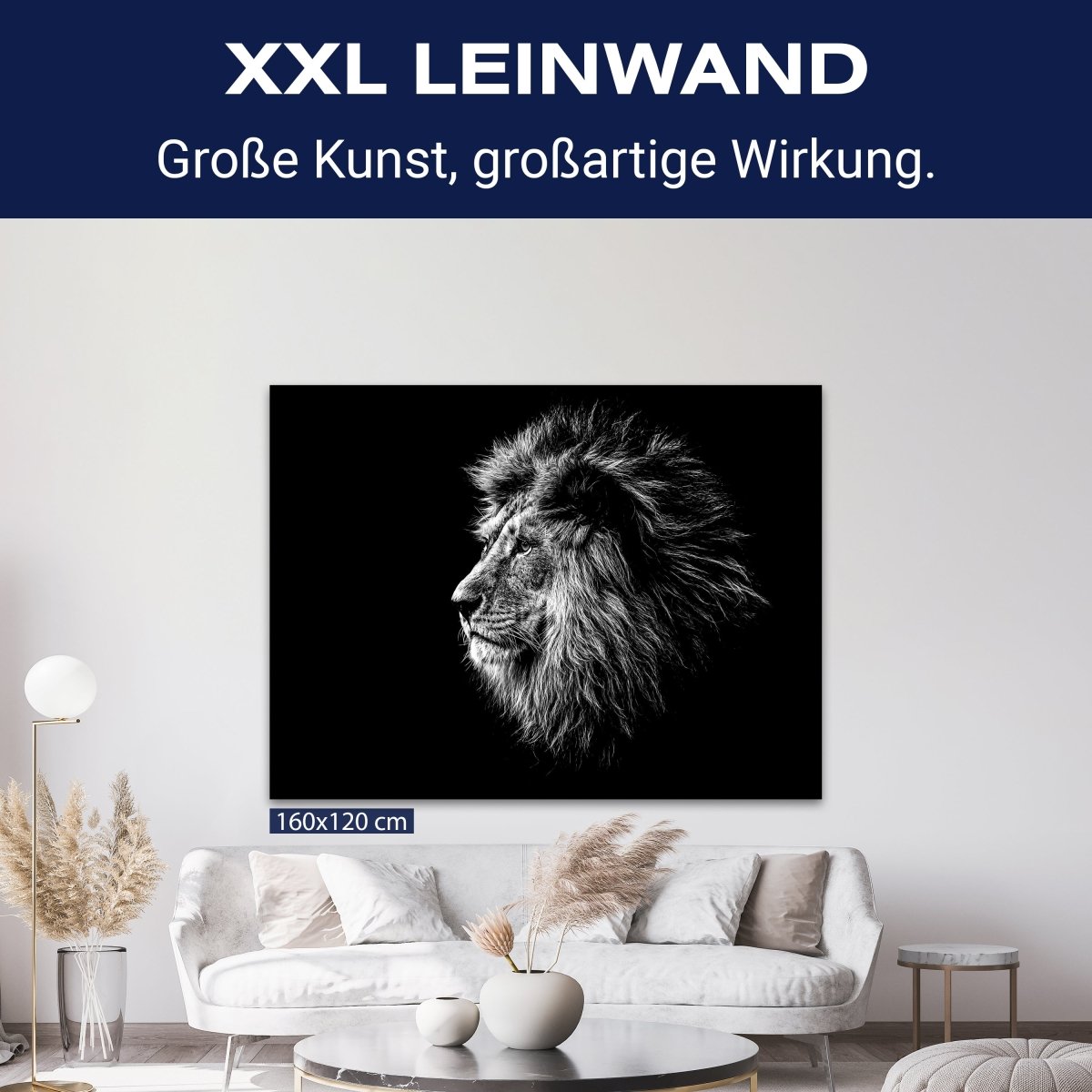 Leinwandbild Schwarz-Weiß, Löwe M0566 kaufen - Bild 9 Leinwandbild Schwarz-Weiß, Löwe M0566 kaufen - Bild 9