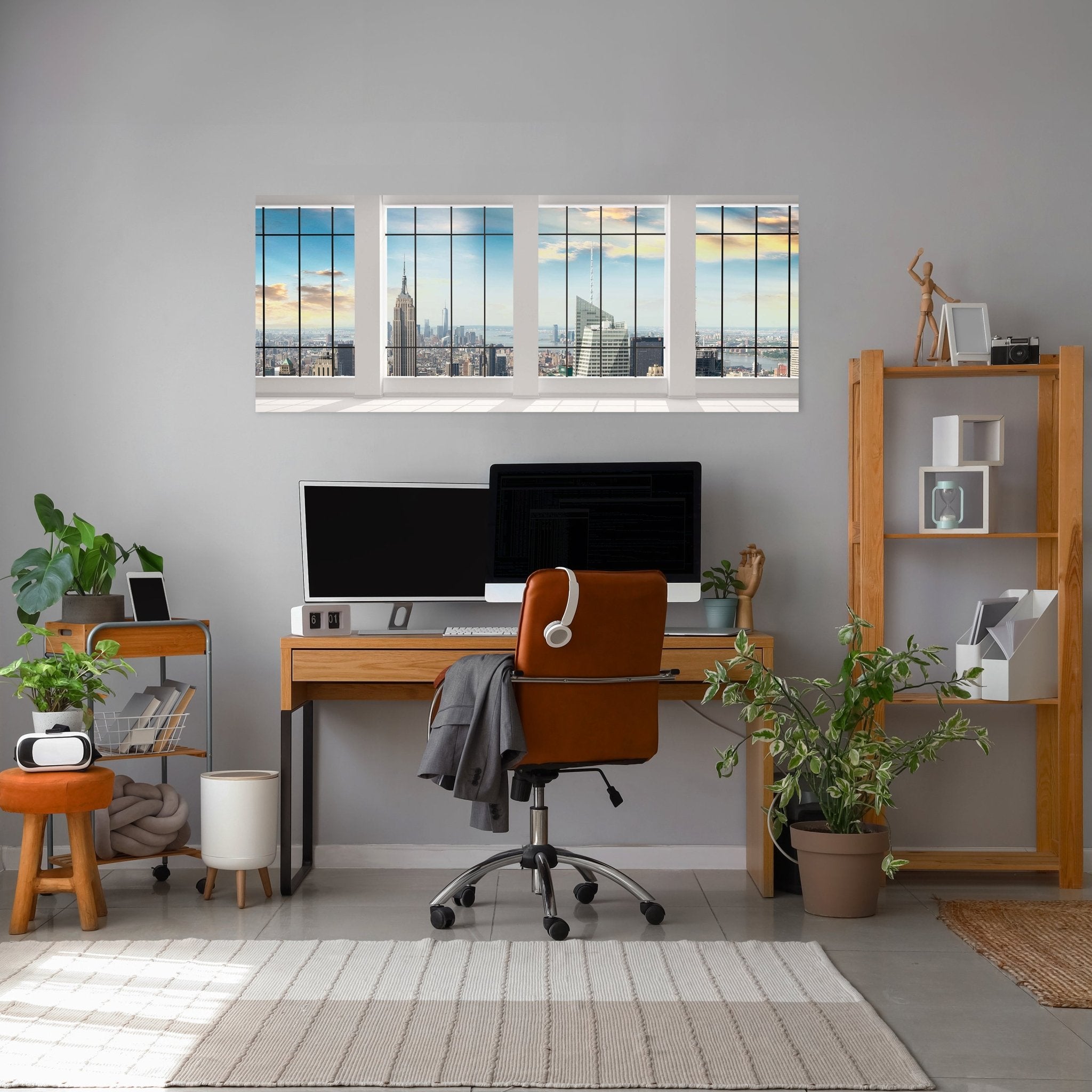 Leinwandbild Manhattan Blick von einem leeren Büro M0573 kaufen - Bild 3 Leinwandbild Manhattan Blick von einem leeren Büro M0573 kaufen - Bild 3