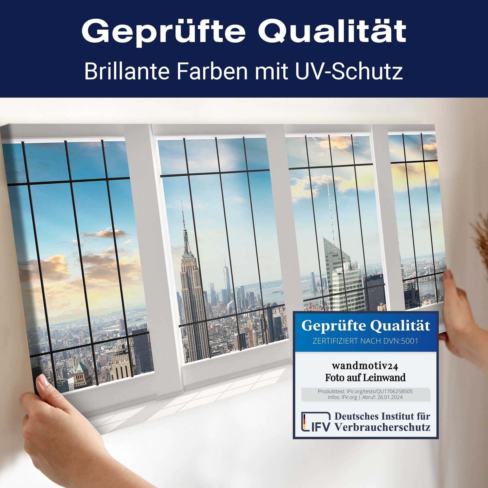 Leinwandbild Manhattan Blick von einem leeren Büro M0573 kaufen - Bild 4 Leinwandbild Manhattan Blick von einem leeren Büro M0573 kaufen - Bild 4