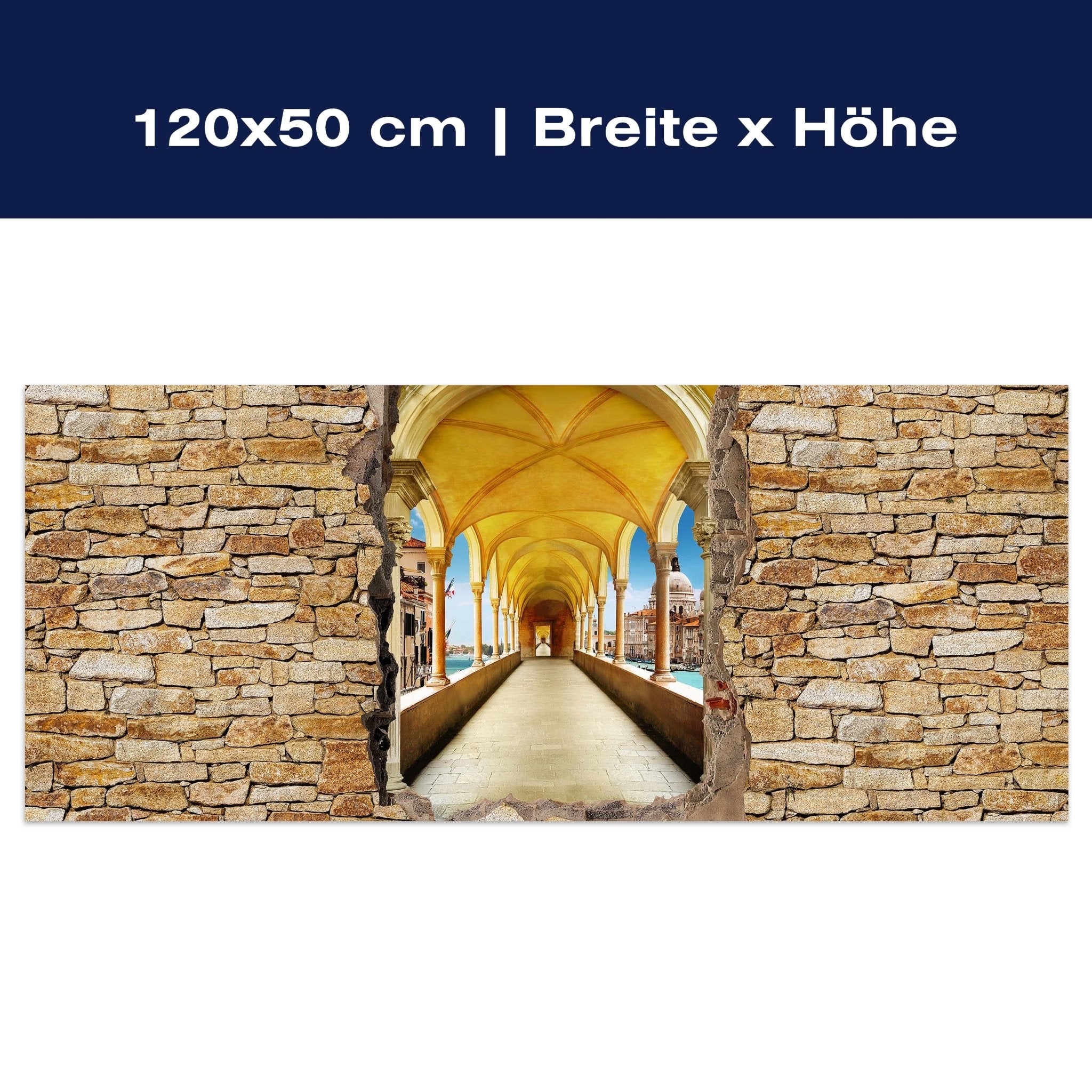 Leinwandbild Mauerloch mit Tunnel M0574 Leinwandbild Mauerloch mit Tunnel M0574