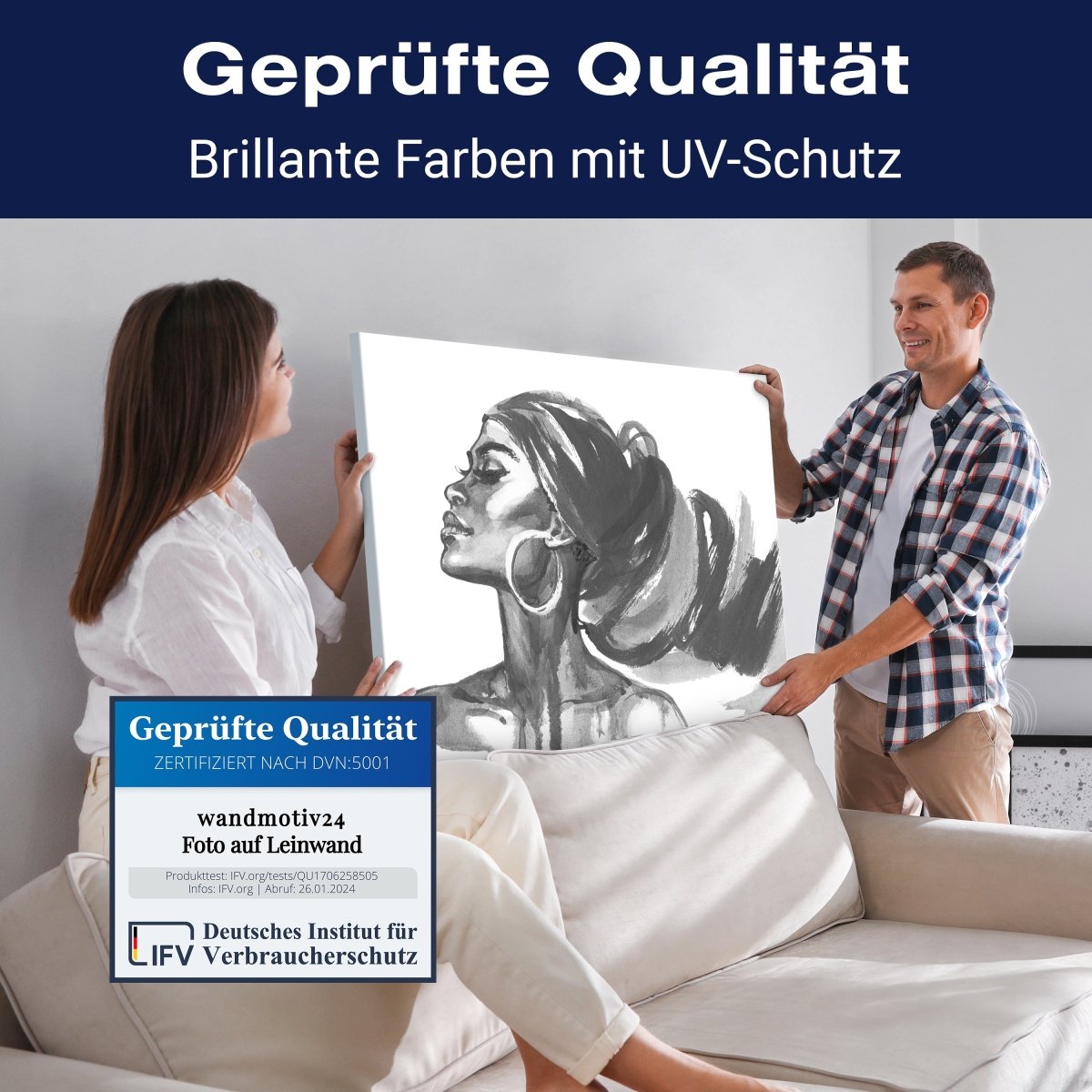 Leinwandbild Malerei, Frau M0574 kaufen - Bild 4 Leinwandbild Malerei, Frau M0574 kaufen - Bild 4