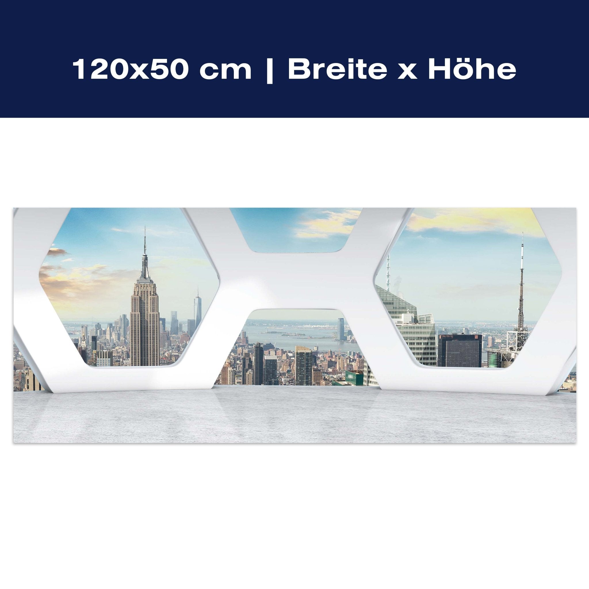 Leinwandbild Büro mit Blick auf Manhattan M0577 Leinwandbild Büro mit Blick auf Manhattan M0577