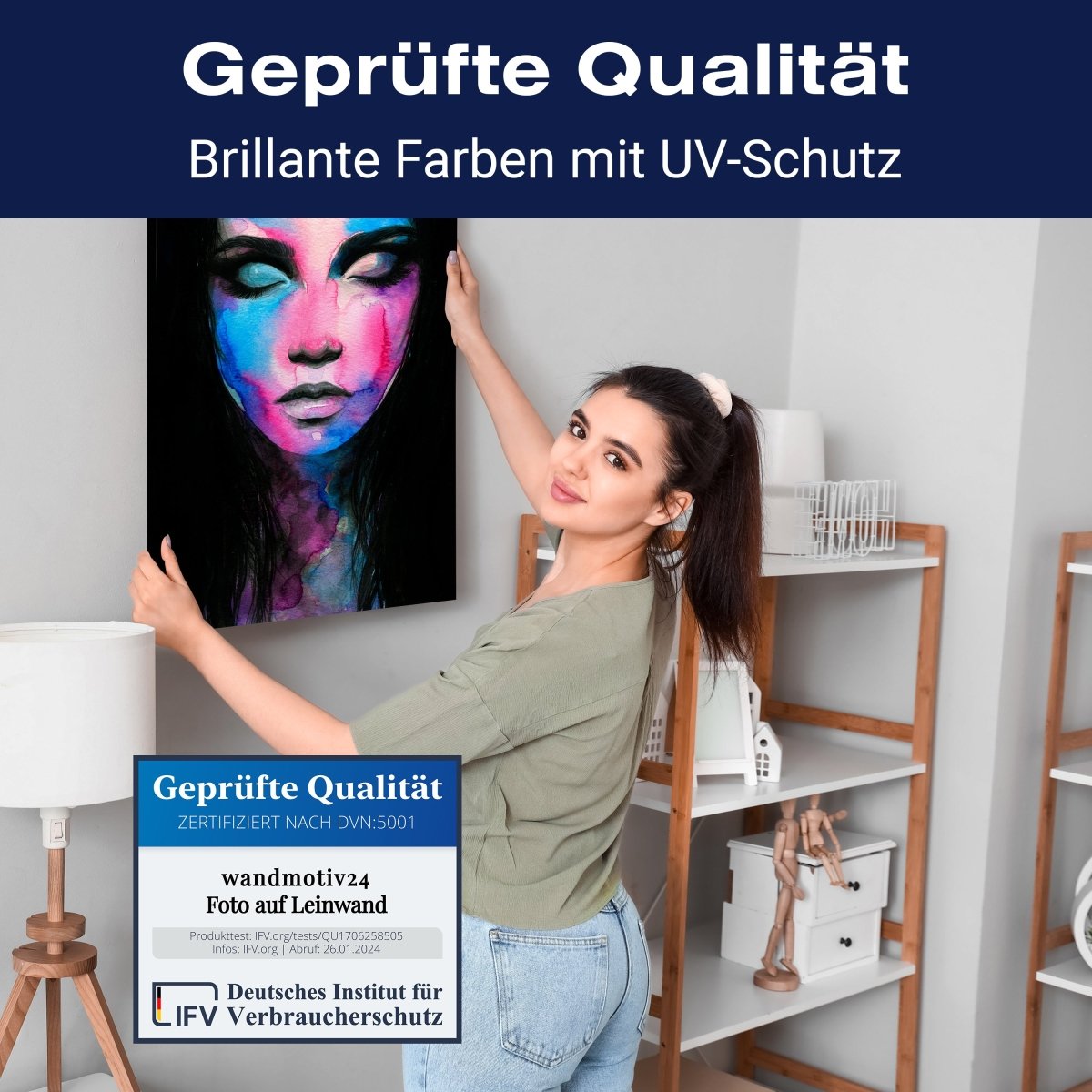 Leinwandbild Malerei, Frau M0580 kaufen - Bild 4 Leinwandbild Malerei, Frau M0580 kaufen - Bild 4