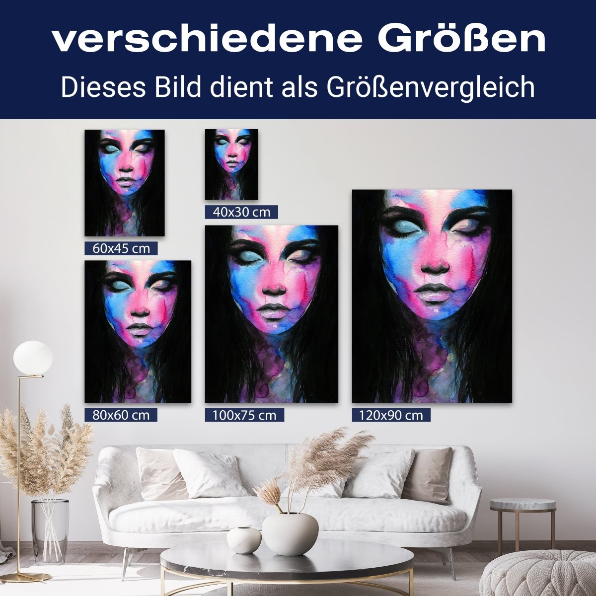 Leinwandbild Malerei, Frau M0580 kaufen - Bild 8 Leinwandbild Malerei, Frau M0580 kaufen - Bild 8