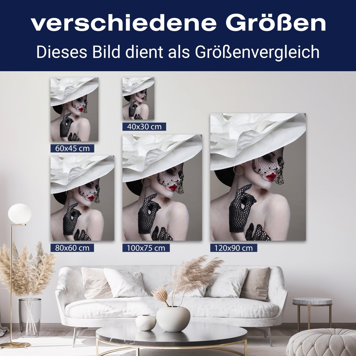 Leinwandbild Models, Frau, Hut M0588 kaufen - Bild 8 Leinwandbild Models, Frau, Hut M0588 kaufen - Bild 8