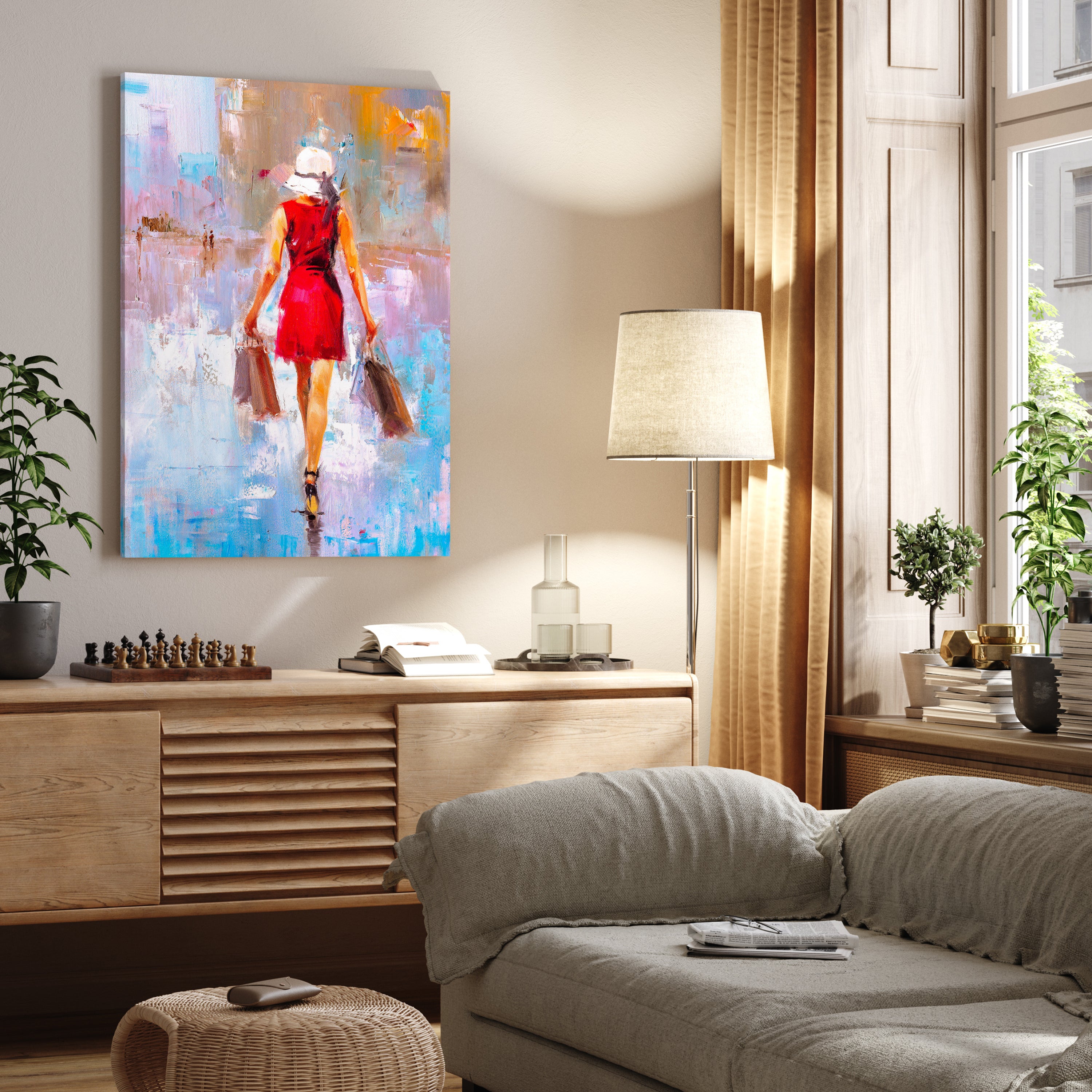 Leinwandbild Malerei, Frau, Shopping M0592 kaufen - Bild 2 Leinwandbild Malerei, Frau, Shopping M0592 kaufen - Bild 2