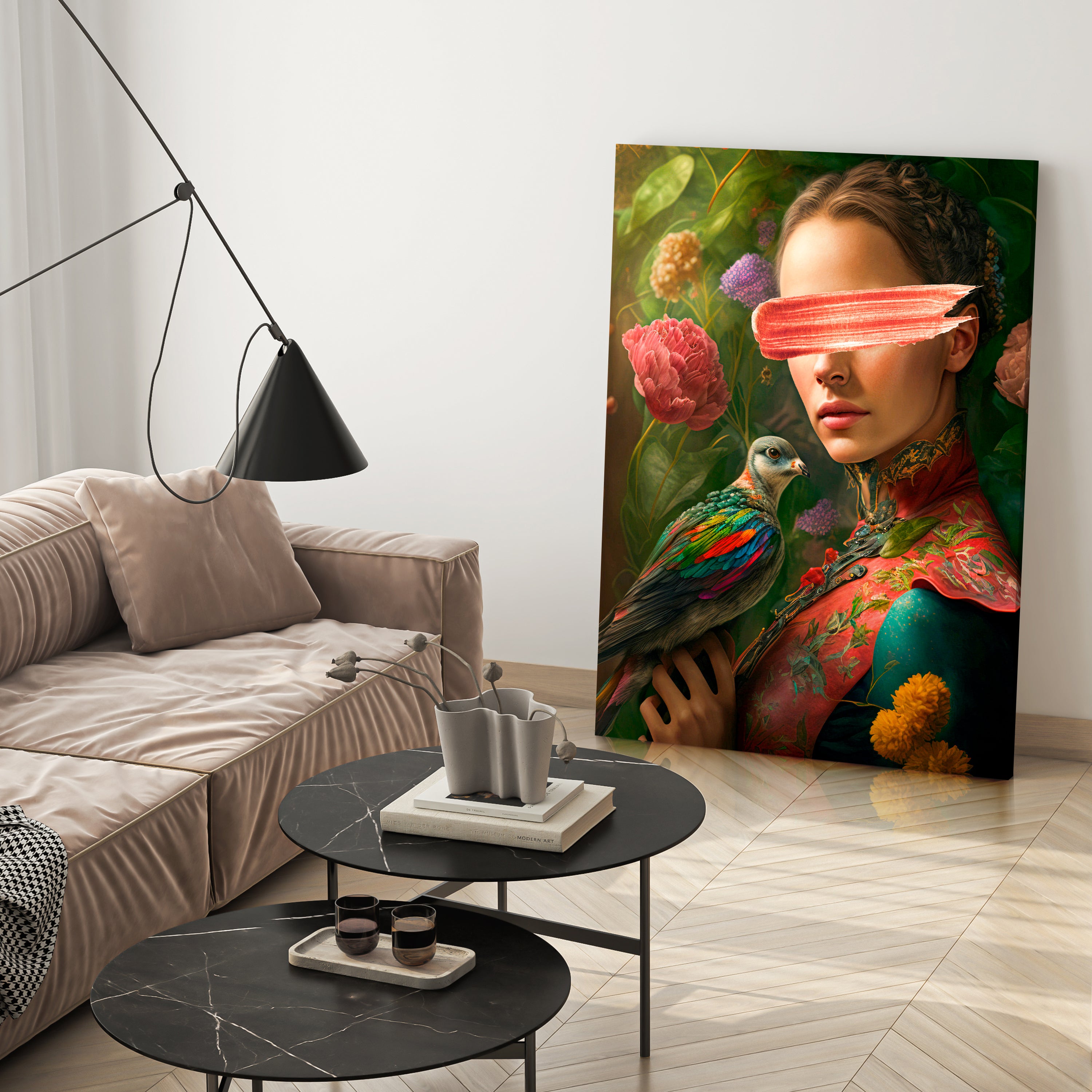 Leinwandbild Digital Art, Frau, Taube, Hochformat M0601 kaufen - Bild 3 Leinwandbild Digital Art, Frau, Taube, Hochformat M0601 kaufen - Bild 3