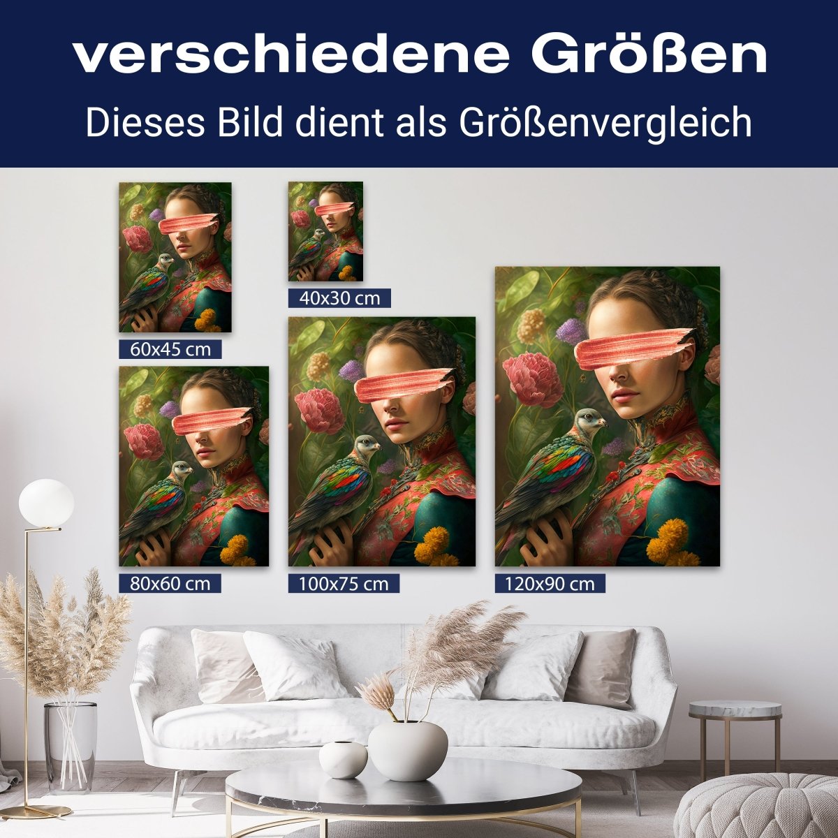 Leinwandbild Digital Art, Frau, Taube, Hochformat M0601 kaufen - Bild 8 Leinwandbild Digital Art, Frau, Taube, Hochformat M0601 kaufen - Bild 8