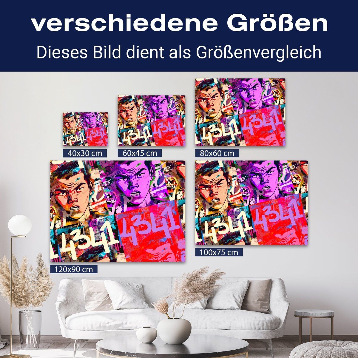Leinwandbild Pop Art Stil, Mann, Querformat M0608 kaufen - Bild 8 Leinwandbild Pop Art Stil, Mann, Querformat M0608 kaufen - Bild 8