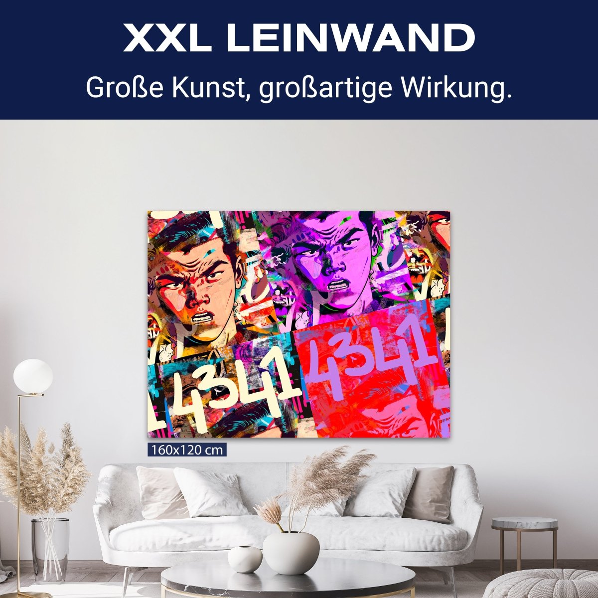 Leinwandbild Pop Art Stil, Mann, Querformat M0608 kaufen - Bild 9 Leinwandbild Pop Art Stil, Mann, Querformat M0608 kaufen - Bild 9