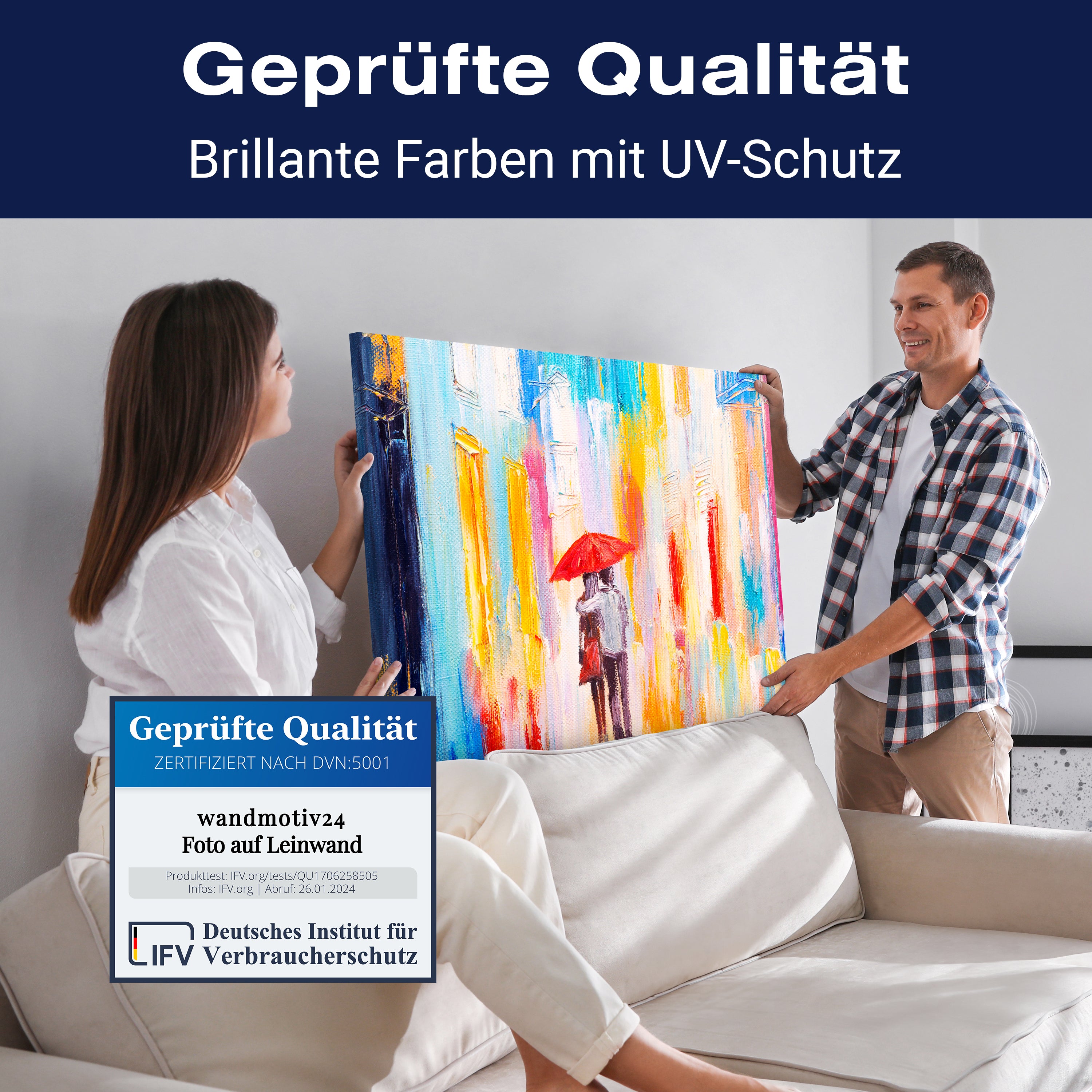 Leinwandbild Malerei, Paar, Querformat M0609 kaufen - Bild 4 Leinwandbild Malerei, Paar, Querformat M0609 kaufen - Bild 4