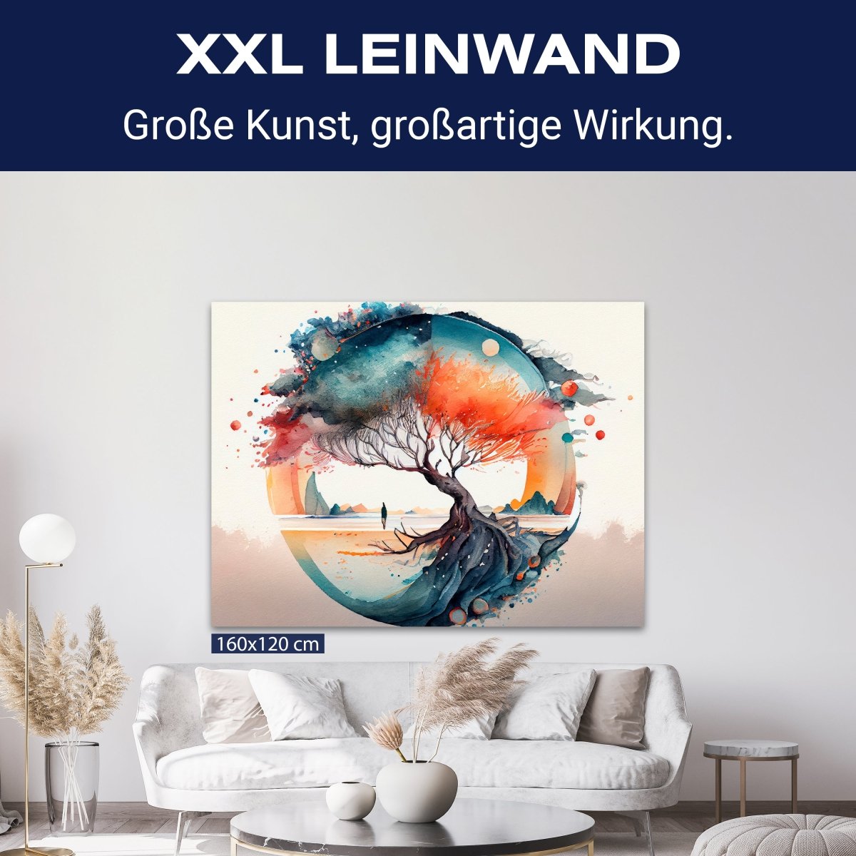 Leinwandbild Aquarell, Baum, Querformat M0622 kaufen - Bild 9