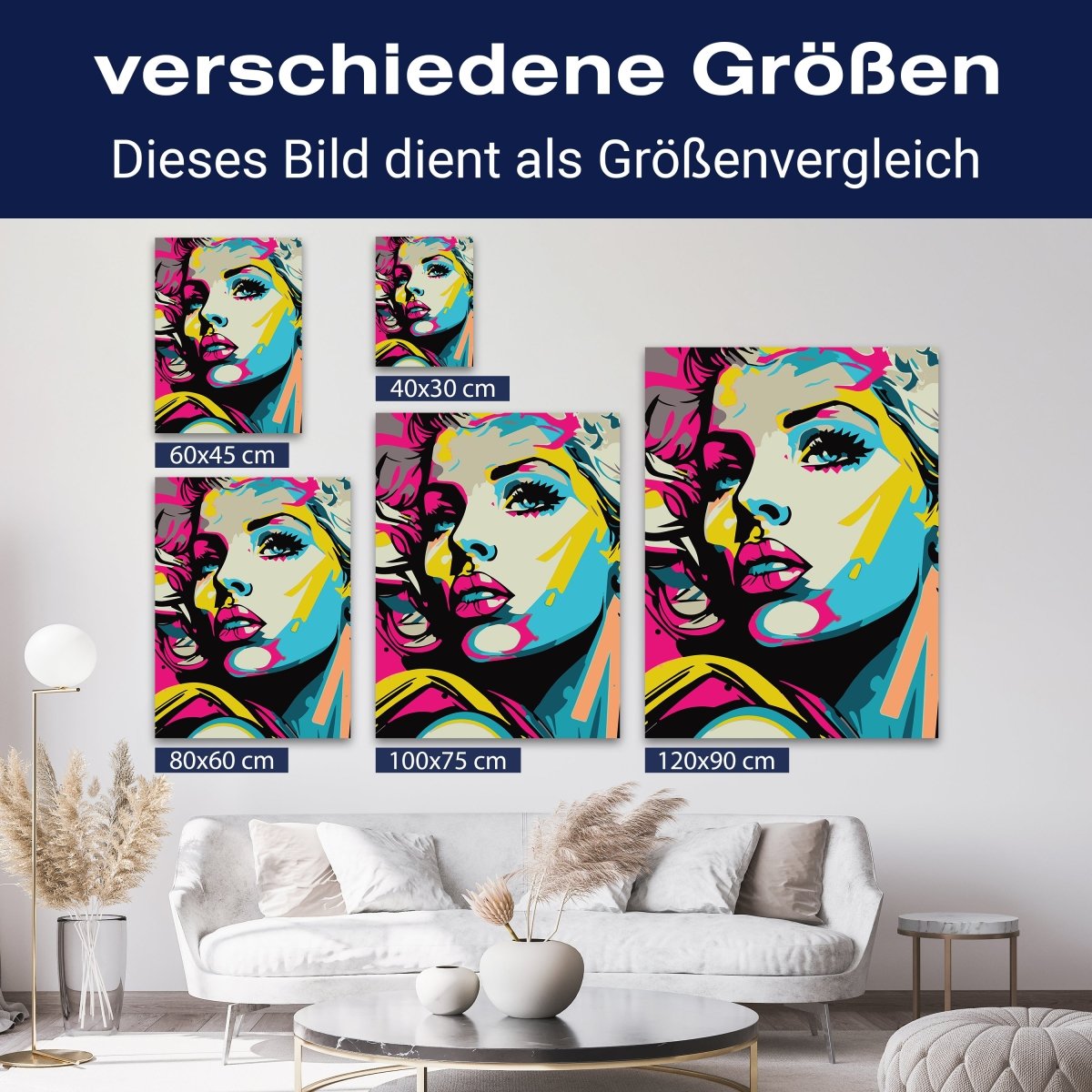 Leinwandbild Pop Art, Frau, Hochformat M0625 kaufen - Bild 8 Leinwandbild Pop Art, Frau, Hochformat M0625 kaufen - Bild 8