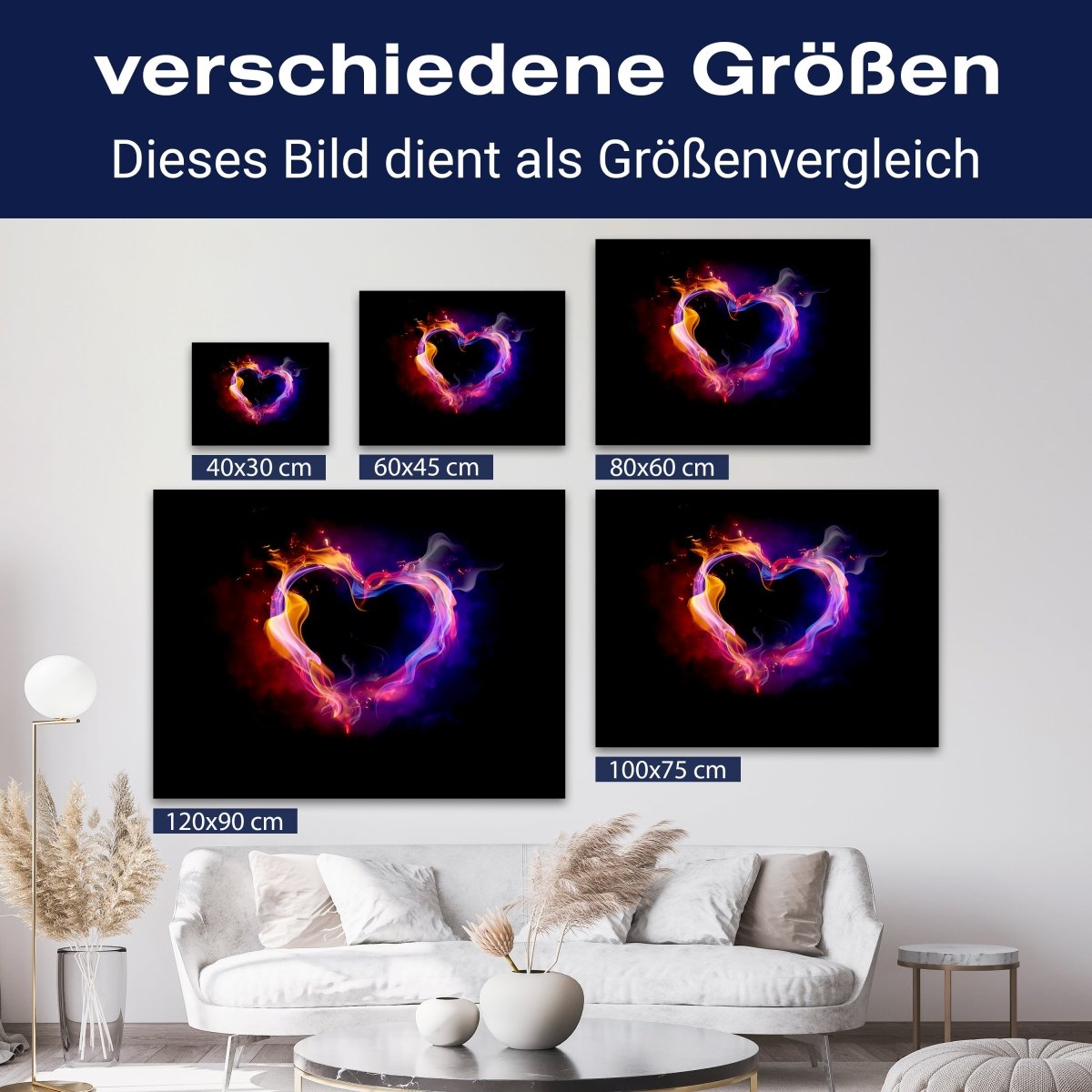 Leinwandbild Digital Art, Herz, Querformat M0660 kaufen - Bild 8 Leinwandbild Digital Art, Herz, Querformat M0660 kaufen - Bild 8
