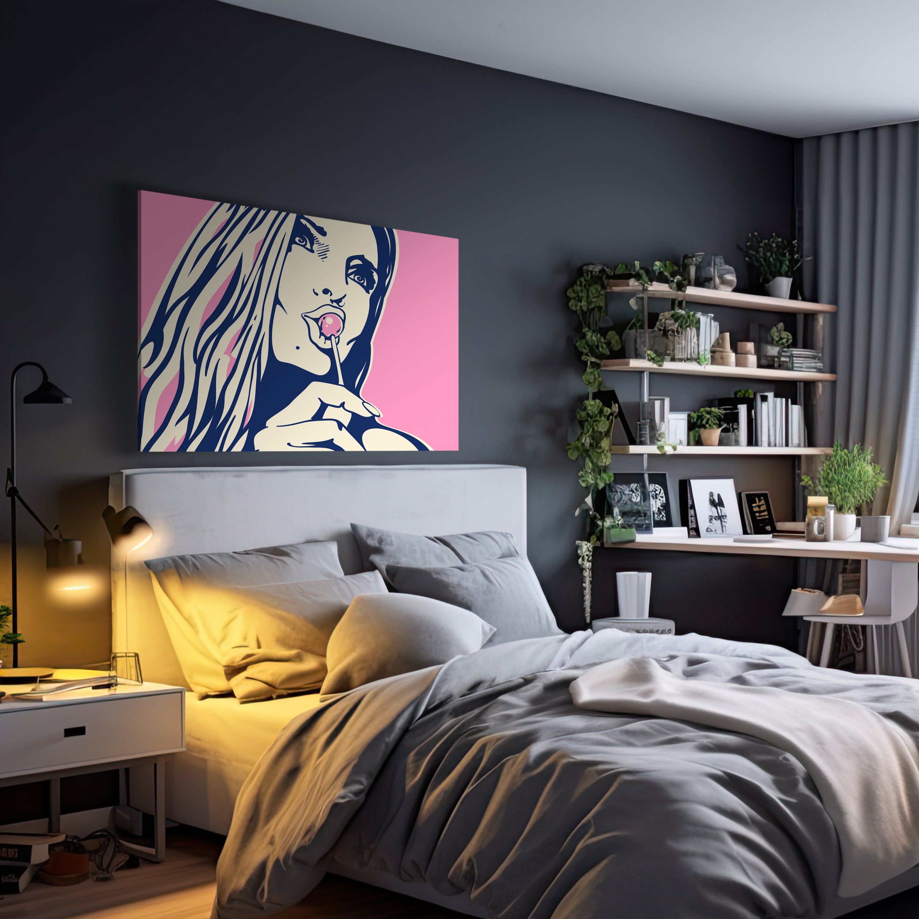 Leinwandbild Pop Art Stil, Frau, Querformat M0666 kaufen - Bild 3 Leinwandbild Pop Art Stil, Frau, Querformat M0666 kaufen - Bild 3