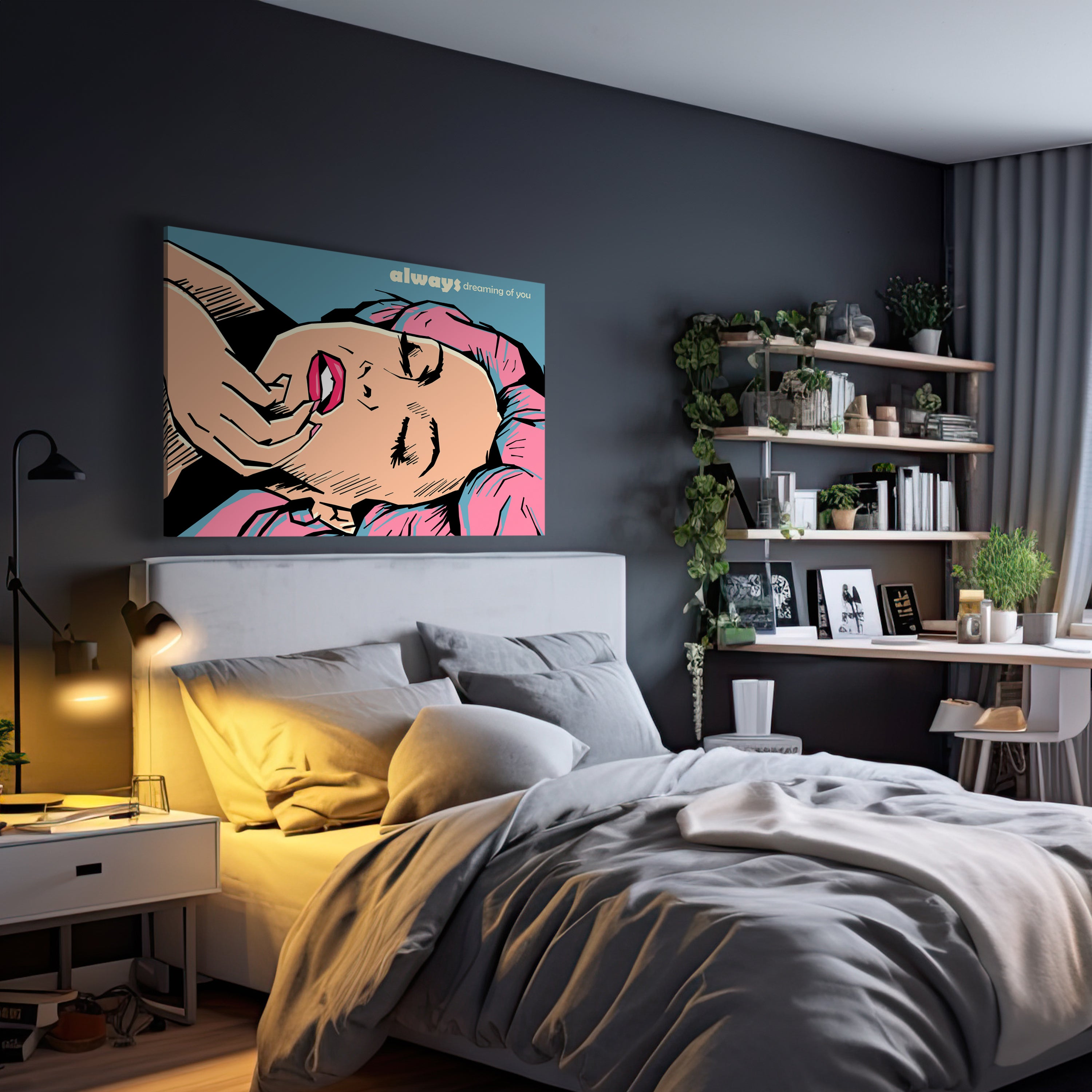 Leinwandbild Pop Art Stil, Frau, Querformat M0667 kaufen - Bild 3 Leinwandbild Pop Art Stil, Frau, Querformat M0667 kaufen - Bild 3