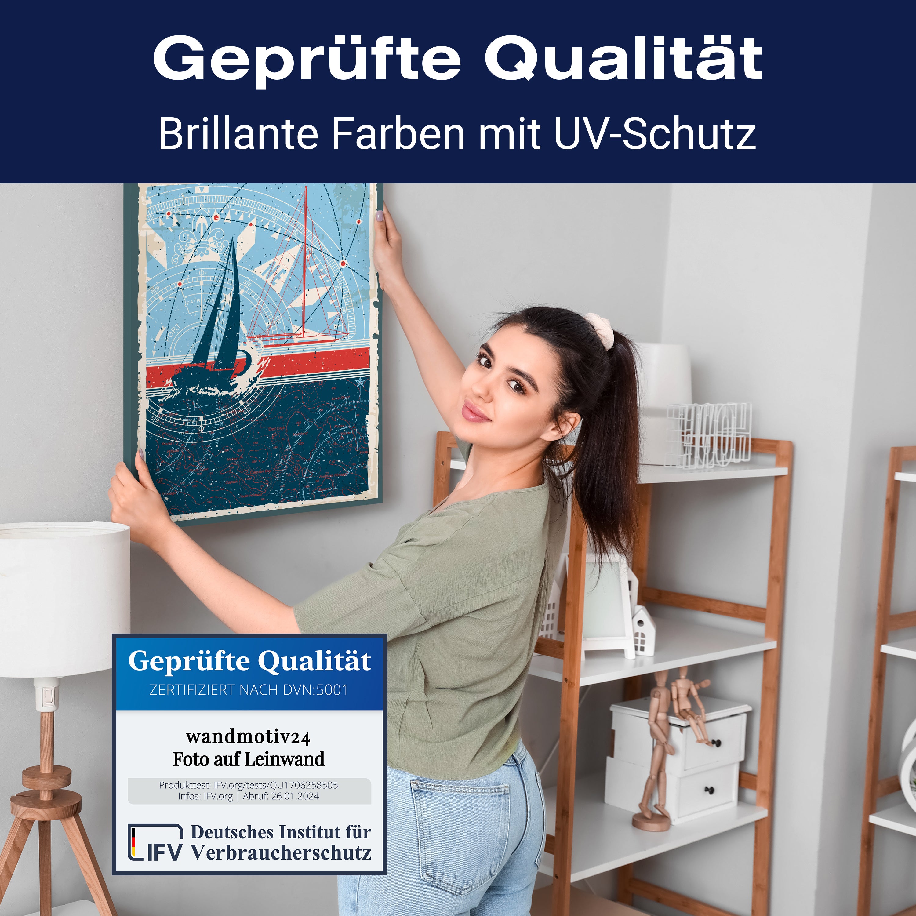 Leinwandbild Maritim, Segelschiff, Hochformat M0684 kaufen - Bild 4