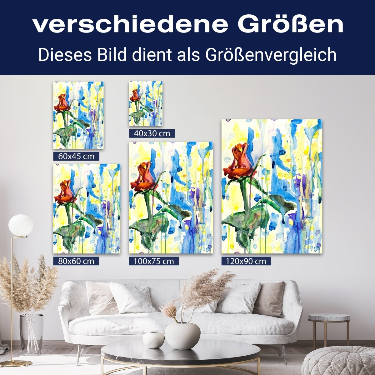 Leinwandbild Malerei, Blumen, Hochformat M0685 kaufen - Bild 8 Leinwandbild Malerei, Blumen, Hochformat M0685 kaufen - Bild 8