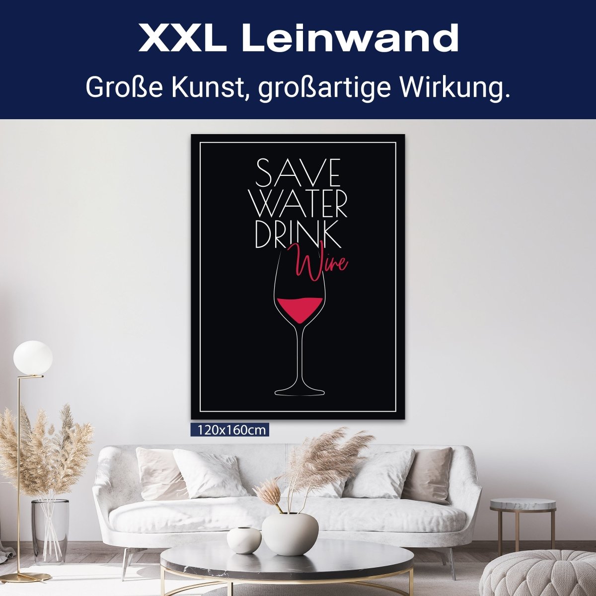 Leinwandbild Essen & Trinken, Weinglas, Hochformat M0686 kaufen - Bild 9