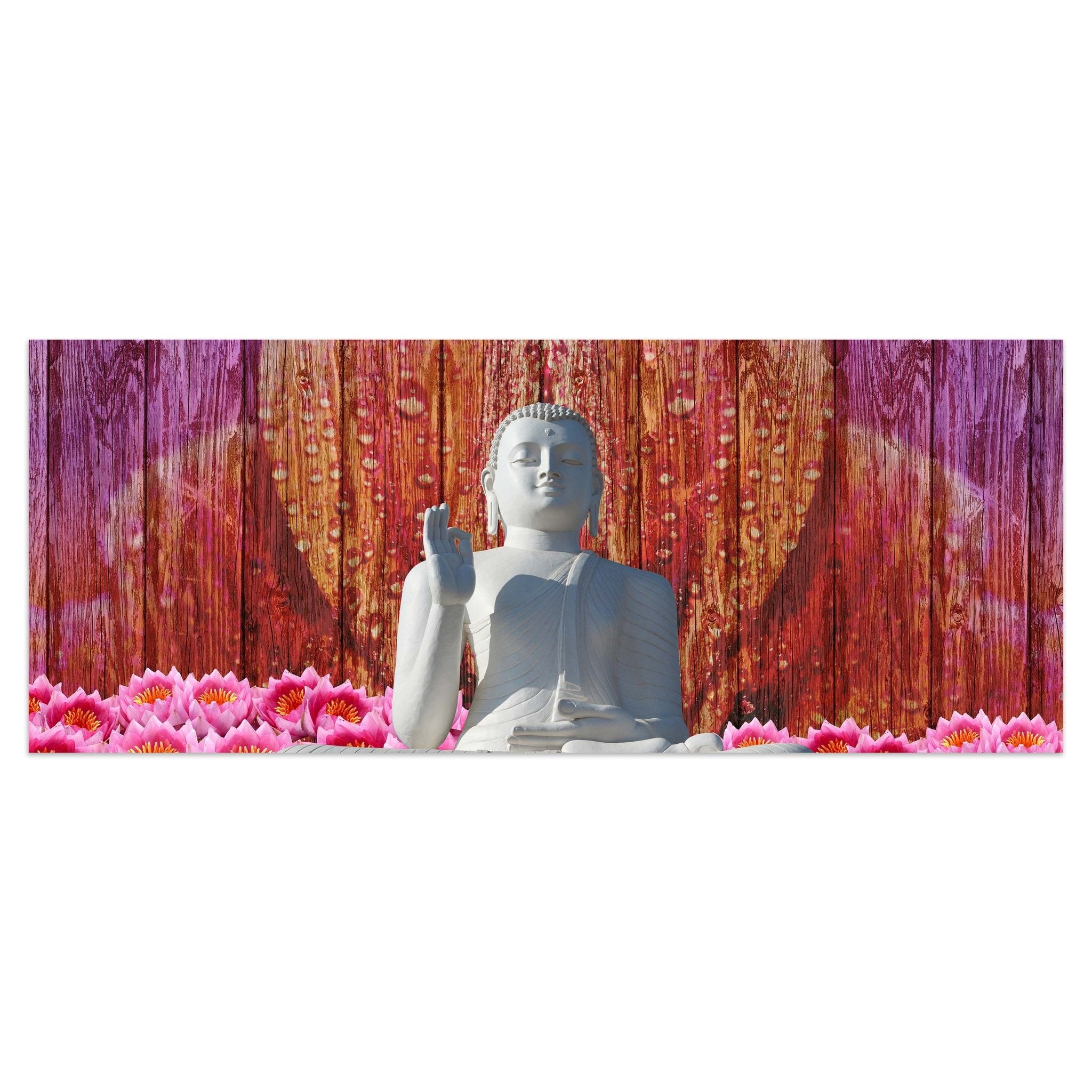 Leinwandbild Weiß Sitzende Buddha-Statue M0688 kaufen - Bild 1