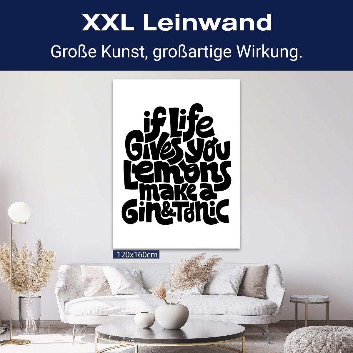 Leinwandbild Spruch, Gin Tonic, Hochformat M0688 kaufen - Bild 9